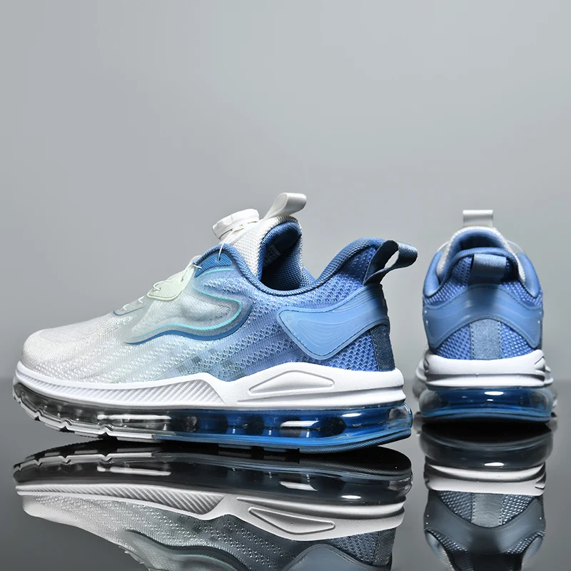 Men's Rotary Buckle Air Cushion Running Shoes Breathable Mesh Athletic Sneakers Shockproof Non-slip Sports Footwear
Men's Rotary Buckle Air Cushion Running Shoes Breathable Mesh Athletic Sneakers Shockproof Non-slip Sports Footwear
