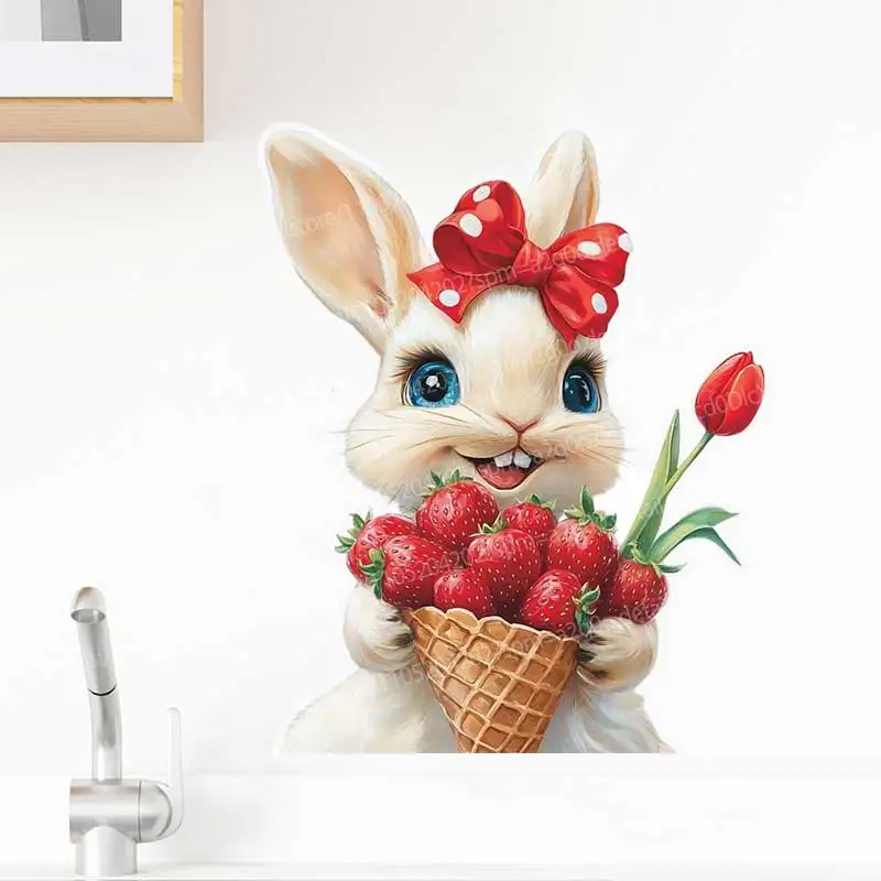 Rabbit Strawberry Wall Sticker living room Sofa Background Decoration children's room Art Decal Sticker
Rabbit Strawberry Wall Sticker living room Sofa Background Decoration children's room Art Decal Sticker