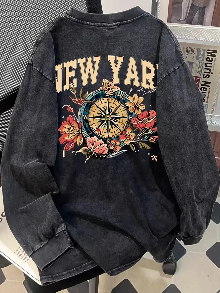 Outlet Brand Vintage Waed Long Sve Cotton T-irt ex Sli Versatile Loose Fit Printed Youth Faion Autumn Winter
Outlet Brand Vintage Waed Long Sve Cotton T-irt ex Sli Versatile Loose Fit Printed Youth Faion Autumn Winter