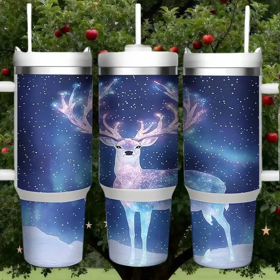1pc 40oz Stainless Steel Tumbler With Lid - ulated Travel Mug For Hot and Cold Drinks, Leak-Proof Winter Deer and Starry Night
1pc 40oz Stainless Steel Tumbler With Lid - ulated Travel Mug For Hot and Cold Drinks, Leak-Proof Winter Deer and Starry Night
