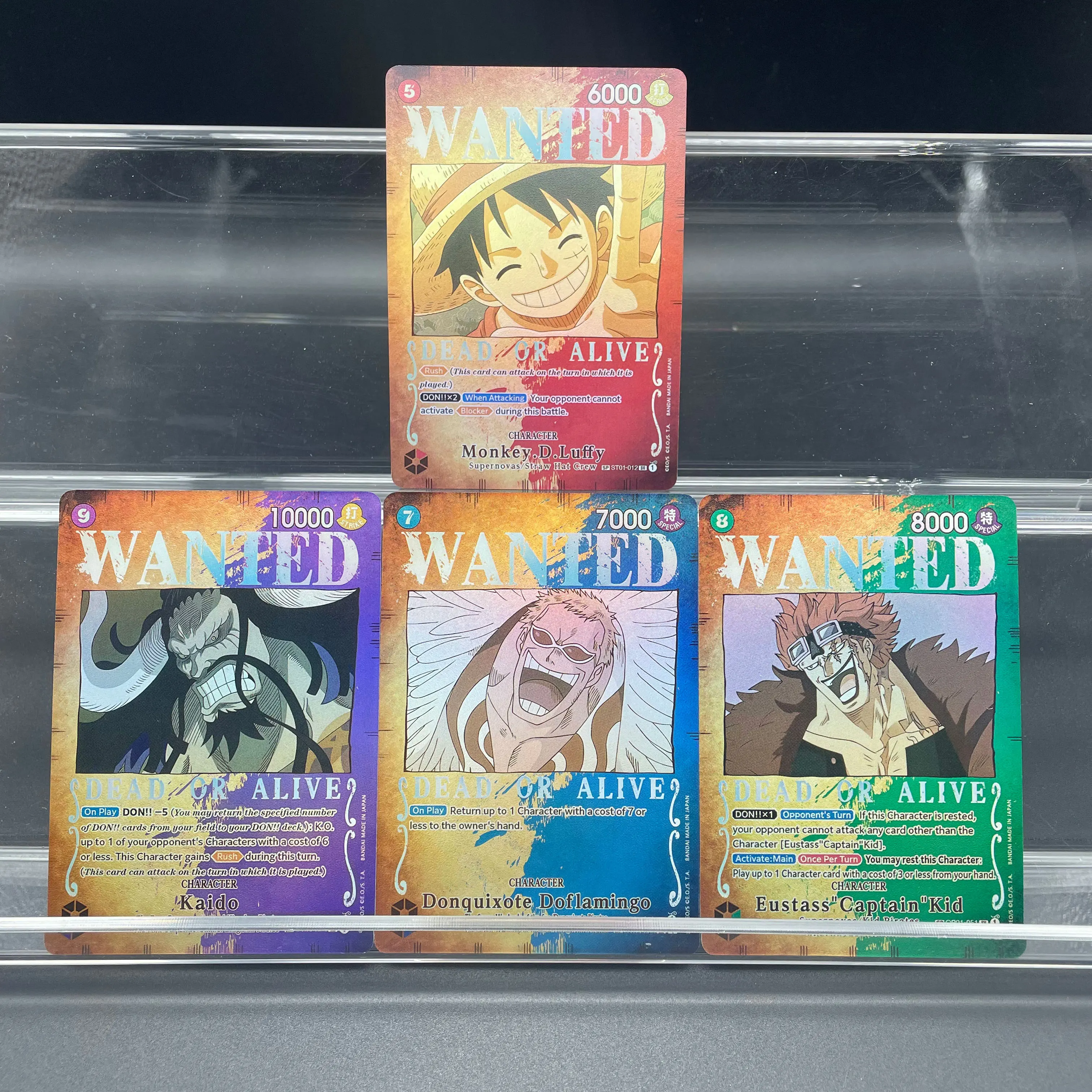 DIY Self-made Anime OPCG English Version WANTED Series Rare Collectible Card Luffy Kaido Doflamingo Kid Birthday Party Gift
DIY Self-made Anime OPCG English Version WANTED Series Rare Collectible Card Luffy Kaido Doflamingo Kid Birthday Party Gift