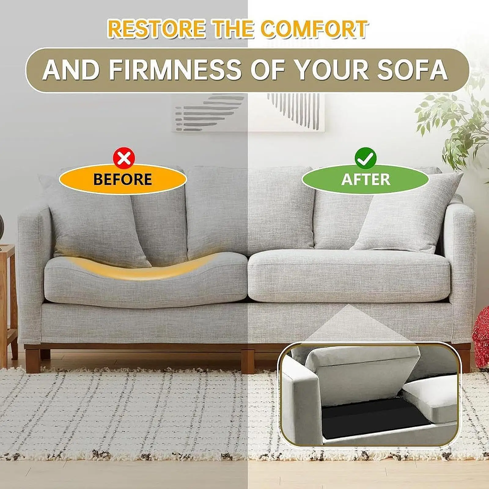 Sofa Cushion Support Pad Solid Pattern Ergonomic Trapezoid Insert for Sectionals and Modular Sofa Frame
Sofa Cushion Support Pad Solid Pattern Ergonomic Trapezoid Insert for Sectionals and Modular Sofa Frame