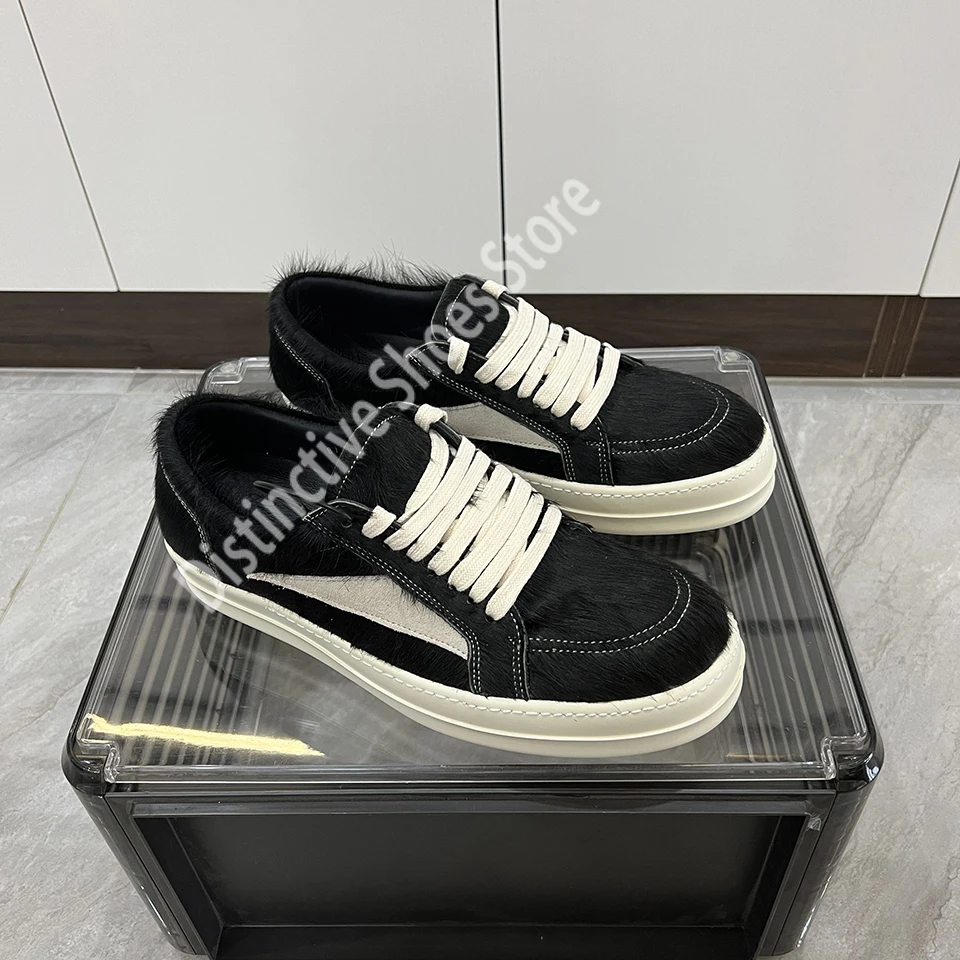 Real Horse Hair Low Top Retro Sneakers Black Red Pink Green Fur Men Shoes CLassic Designer Shoes Ro Style Flat Board Shoes
Real Horse Hair Low Top Retro Sneakers Black Red Pink Green Fur Men Shoes CLassic Designer Shoes Ro Style Flat Board Shoes