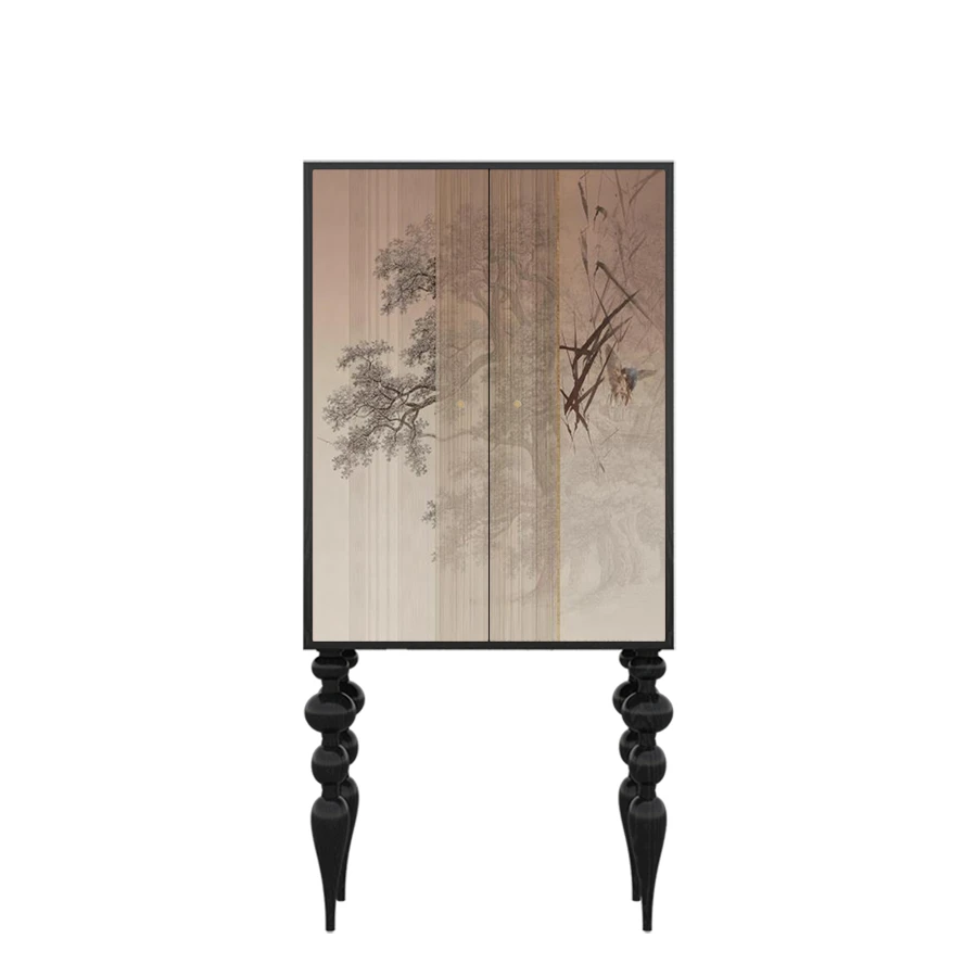 New Chinese Solid Wood Living Room Entrance Curio Cabinet Dining Room Storage
New Chinese Solid Wood Living Room Entrance Curio Cabinet Dining Room Storage