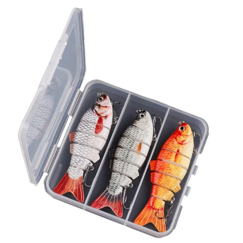 Fishing Lures For Bass Trout 6-Segment Hard Body Lures With Treble Hook Swimbait
Fishing Lures For Bass Trout 6-Segment Hard Body Lures With Treble Hook Swimbait
