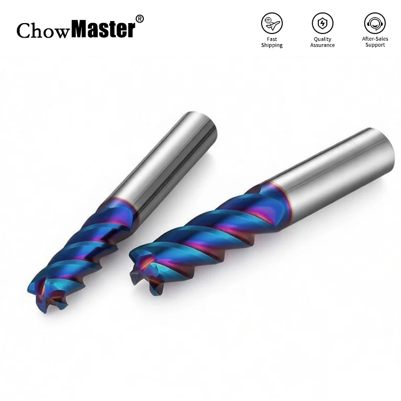 HRC65 Blue Coated Corner Radius End Mill 4 Flute Solid Carbide Bull Nose Milling Cutter R0.2/R0.5/R1 CNC Tools for Steel
HRC65 Blue Coated Corner Radius End Mill 4 Flute Solid Carbide Bull Nose Milling Cutter R0.2/R0.5/R1 CNC Tools for Steel