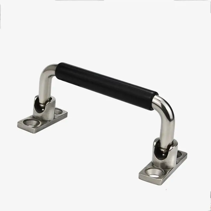 Складная подвижная ручка, литая ручка из нержавеющей стали с черной резиновой втулкой, ручка для двери промышленного шкафа, нержавеющая ручка
Складная подвижная ручка, литая ручка из нержавеющей стали с черной резиновой втулкой, ручка для двери промышленного шкафа, нержавеющая ручка