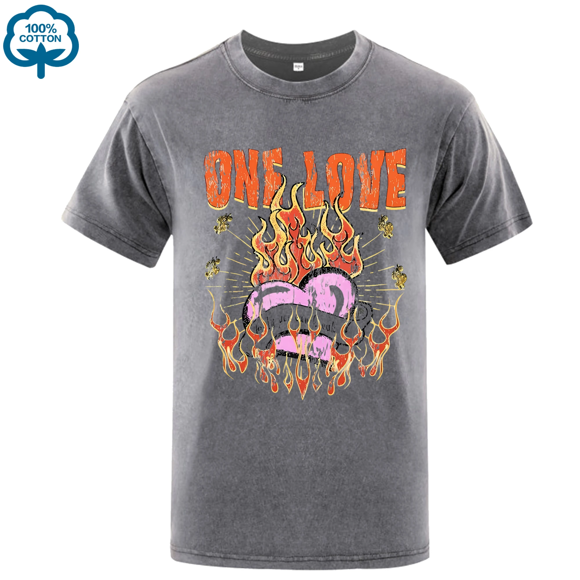 One Love Burning Heart Prints Men Washed T-Shirt Vintage Crewneck T Shirts Hip Hop Oversized Clothes Summer Cotton Streetwear
One Love Burning Heart Prints Men Washed T-Shirt Vintage Crewneck T Shirts Hip Hop Oversized Clothes Summer Cotton Streetwear