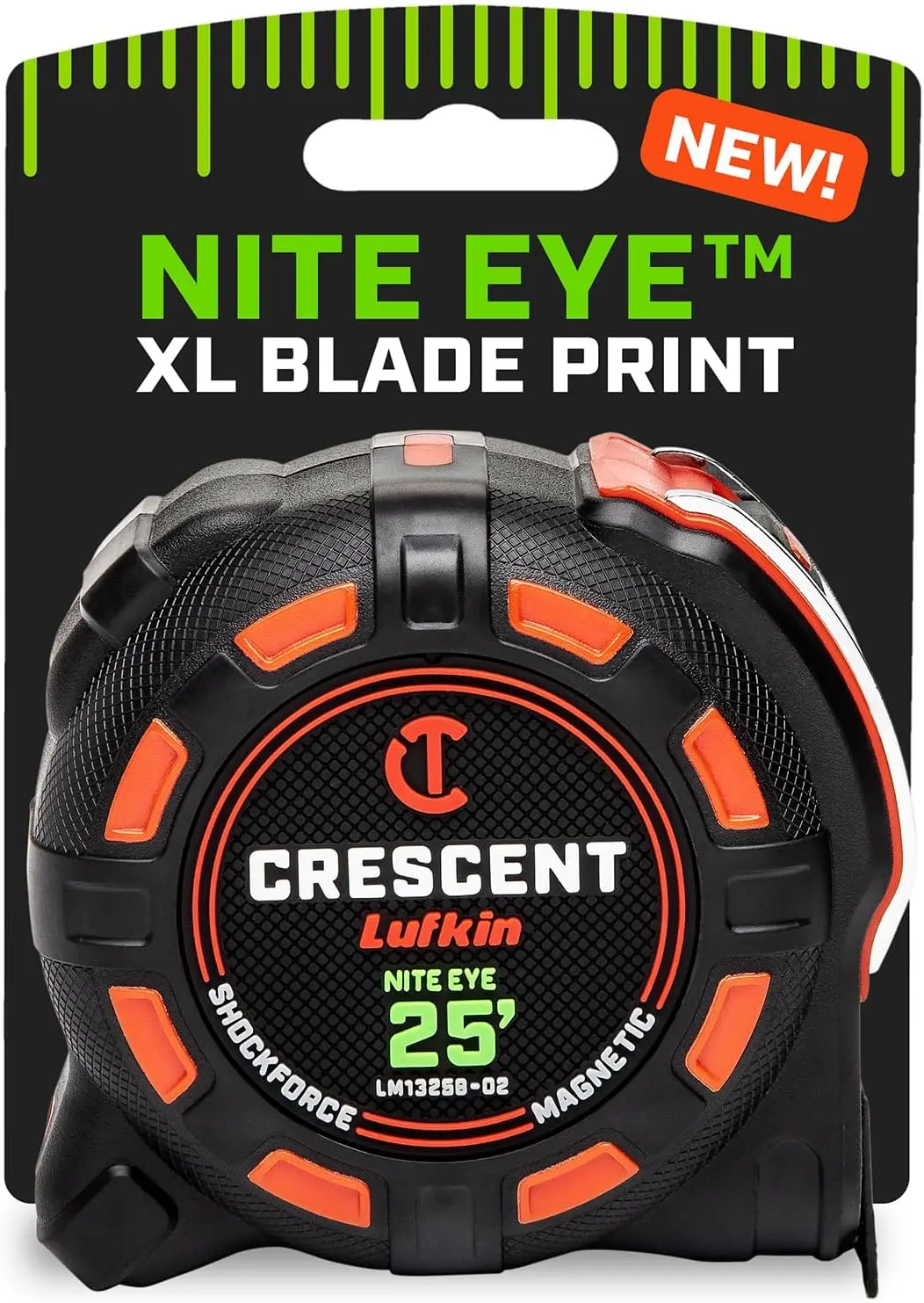 25-футовая магнитная рулетка SHOCKFORCE NITE EYE с прочной конструкцией для удобных измерений
25-футовая магнитная рулетка SHOCKFORCE NITE EYE с прочной конструкцией для удобных измерений