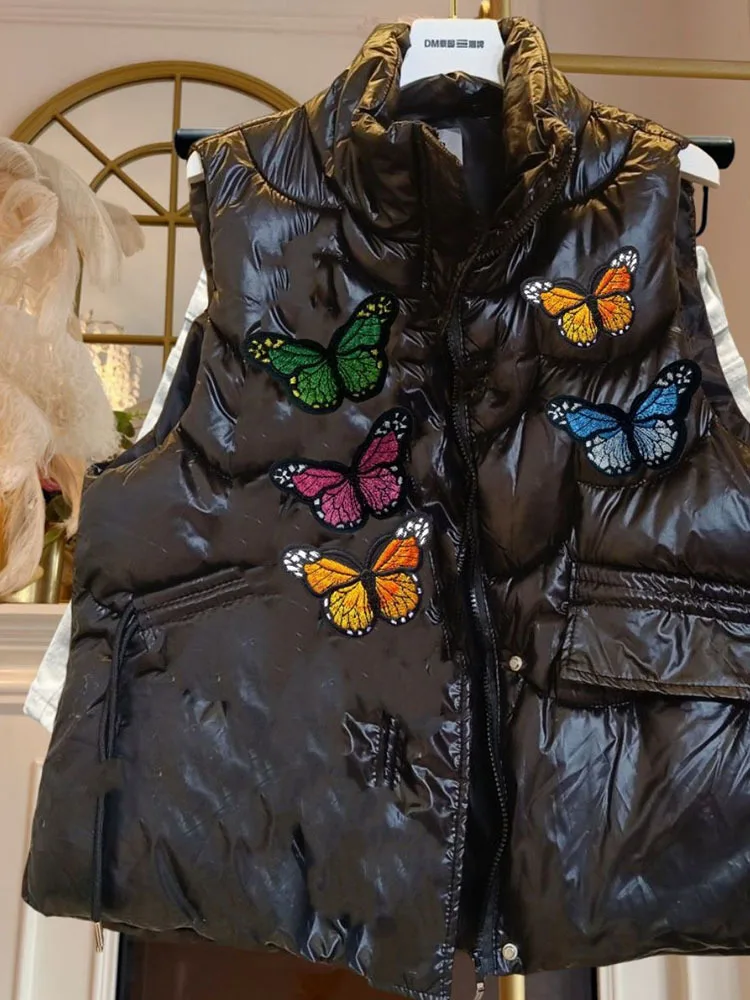 Butterfly Embroidery Vest Padded Jacket Winter 2025 New Clip Cotton Vest Women trendy
Butterfly Embroidery Vest Padded Jacket Winter 2025 New Clip Cotton Vest Women trendy