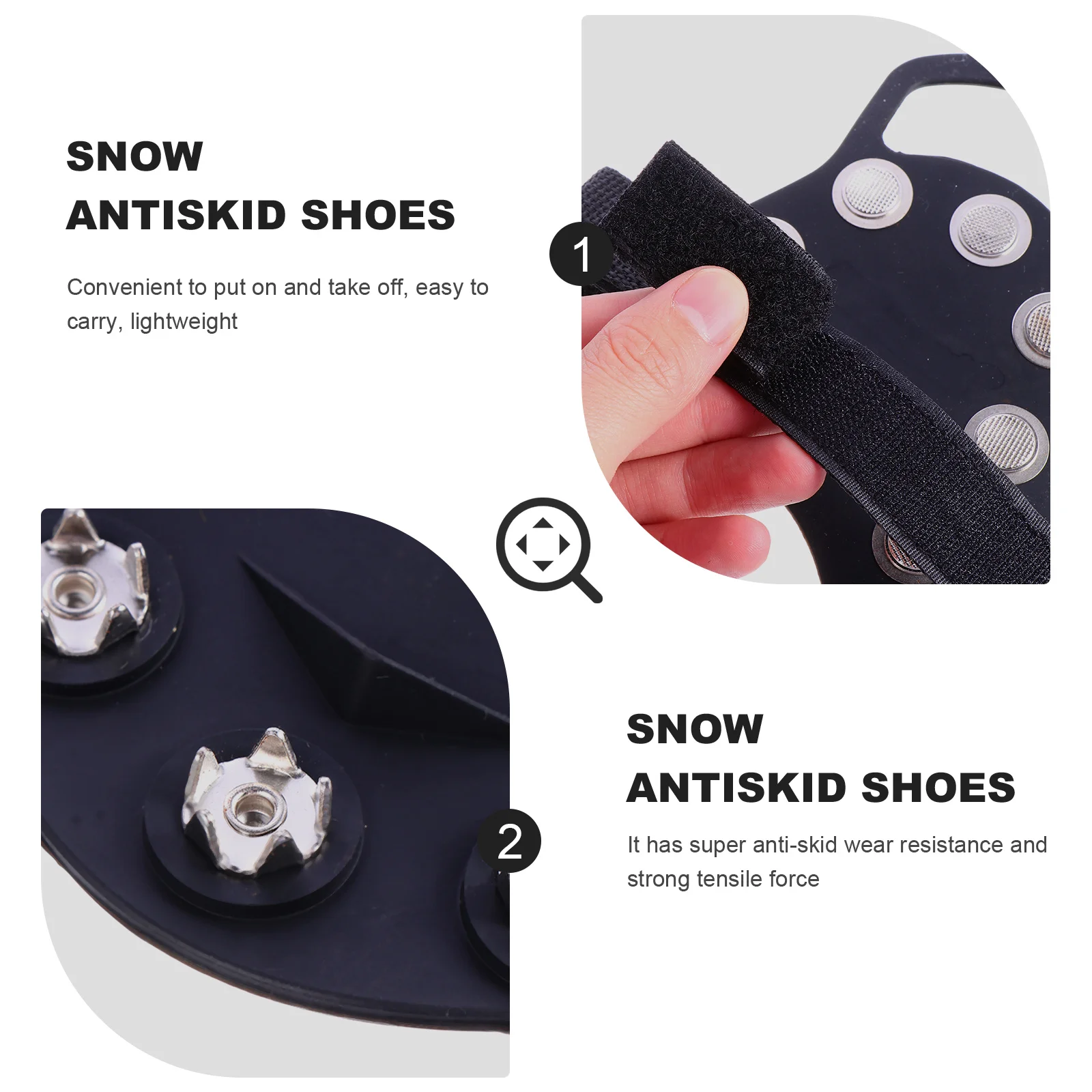 2Pcs Winter Ice Cleats Shoe Grips Anti Slip Traction Spikes for Outdoor Snow Walking Safety Crampons for Men Women Universal Fit
2Pcs Winter Ice Cleats Shoe Grips Anti Slip Traction Spikes for Outdoor Snow Walking Safety Crampons for Men Women Universal Fit