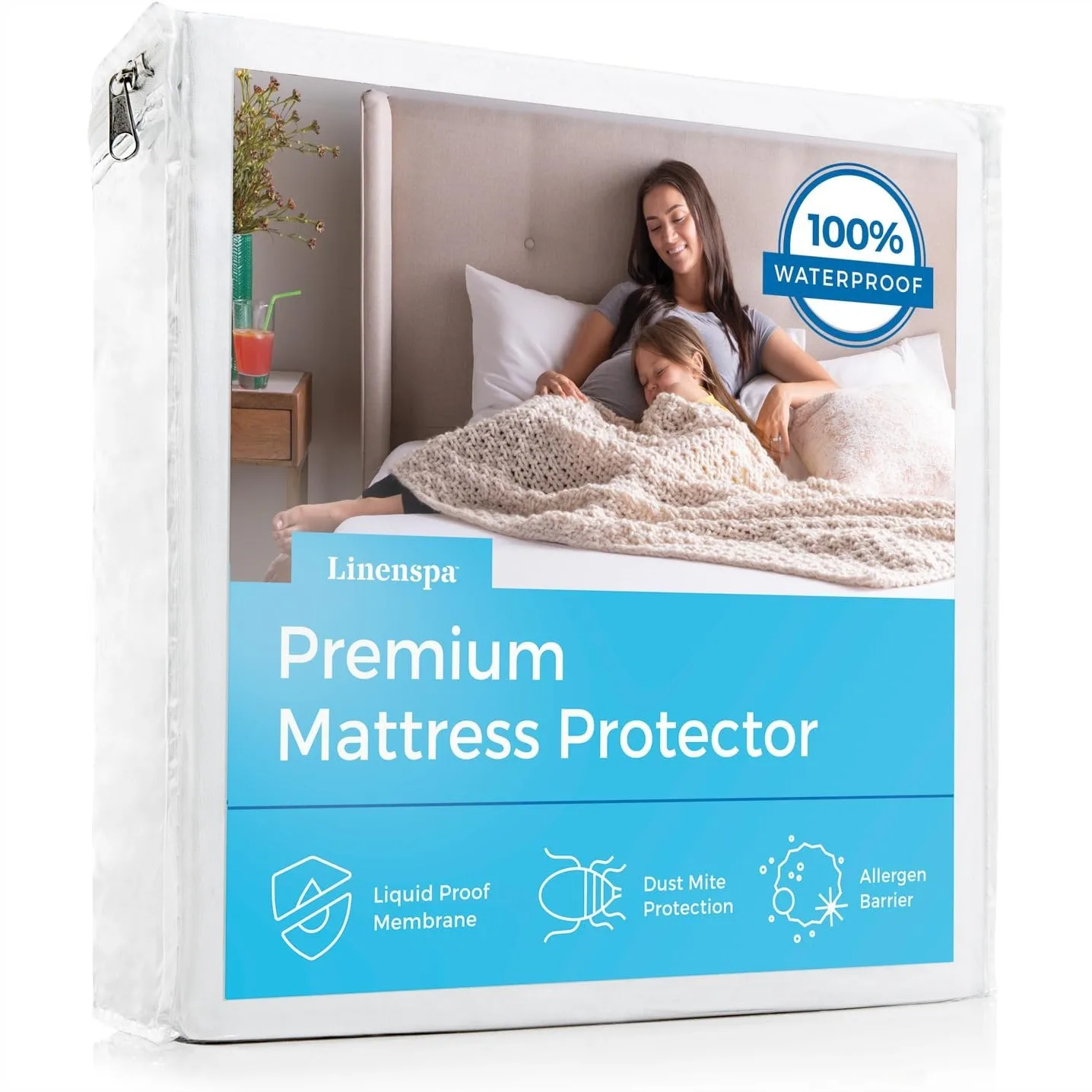 Full Size Waterproof Mattress Protector, Fitted Sheet Style, Breathable & Machine Washable, White
Full Size Waterproof Mattress Protector, Fitted Sheet Style, Breathable & Machine Washable, White