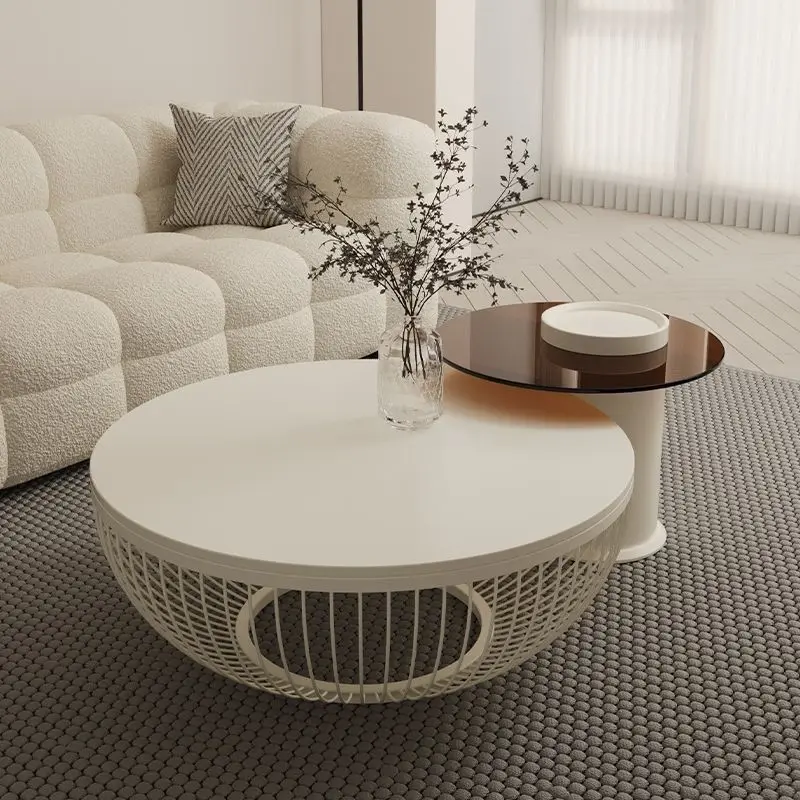 Creative coffee table small apartment round living room household Internet celebrity combination cream low table simple
Creative coffee table small apartment round living room household Internet celebrity combination cream low table simple