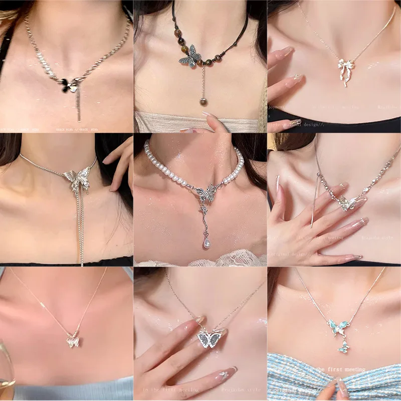 Pearl Butterfly Chain Necklace For Women New Luxury High-End Cute Jewelry Accessories
Pearl Butterfly Chain Necklace For Women New Luxury High-End Cute Jewelry Accessories