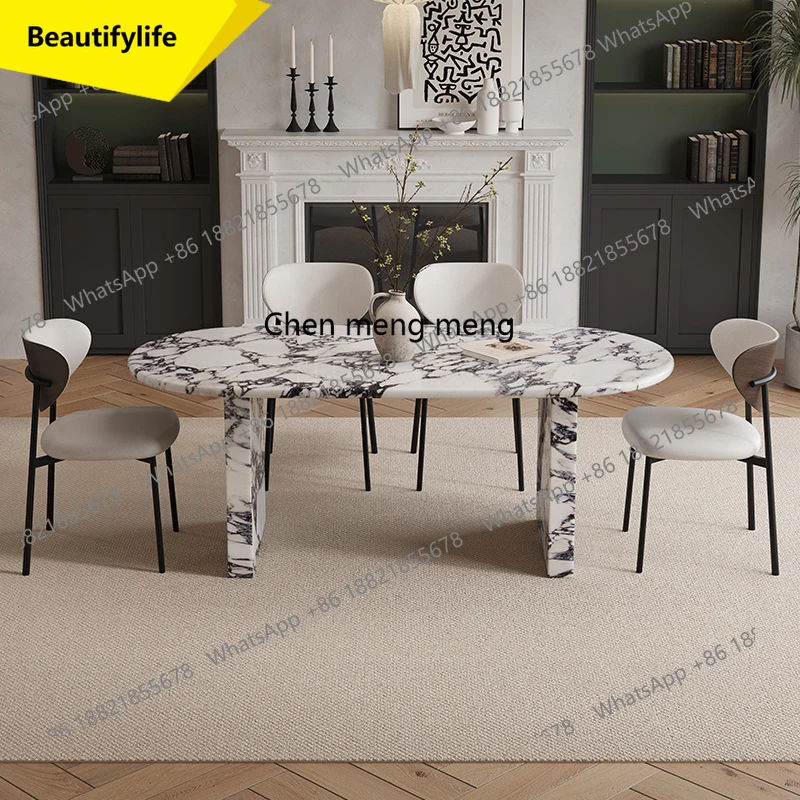 M07 Natural marble dining table and chairs French oval rectangular high-end medieval style home use
M07 Natural marble dining table and chairs French oval rectangular high-end medieval style home use