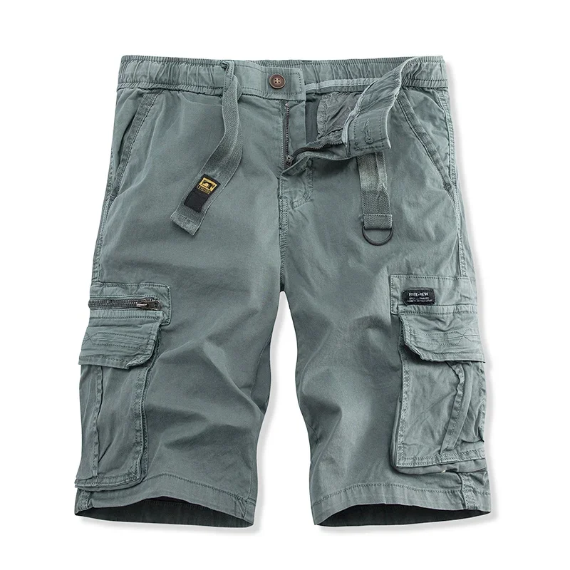 Summer Cotton Cargo Shorts Men Straight Multi Pocket Casual Shorts Mens Fashion Loose Solid Color Outdoor Knee Length Trousers
Summer Cotton Cargo Shorts Men Straight Multi Pocket Casual Shorts Mens Fashion Loose Solid Color Outdoor Knee Length Trousers