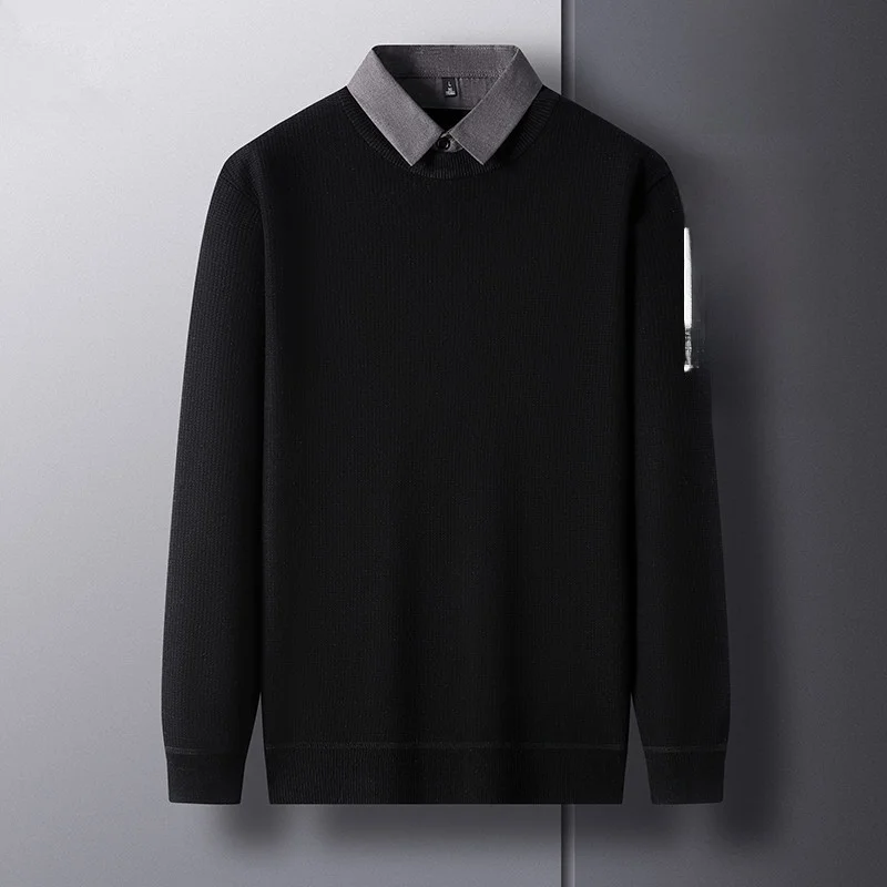 Модный утепленный вязаный шерстяной свитер для мужчин, зимний, с воротником-стойкой, на флисовой подкладке, повседневный, деловой, теплый, для ношения под верхней одеждой
Модный утепленный вязаный шерстяной свитер для мужчин, зимний, с воротником-стойкой, на флисовой подкладке, повседневный, деловой, теплый, для ношения под верхней одеждой