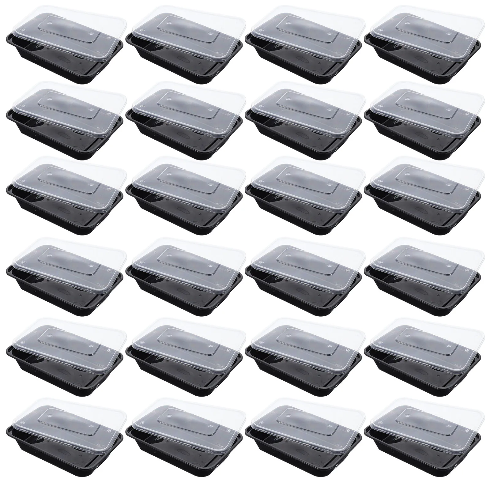 50pcs Rectangle Food Boxes 500ml Black Takeout Containers Lids Disposable for Home Restaurant Portable
50pcs Rectangle Food Boxes 500ml Black Takeout Containers Lids Disposable for Home Restaurant Portable