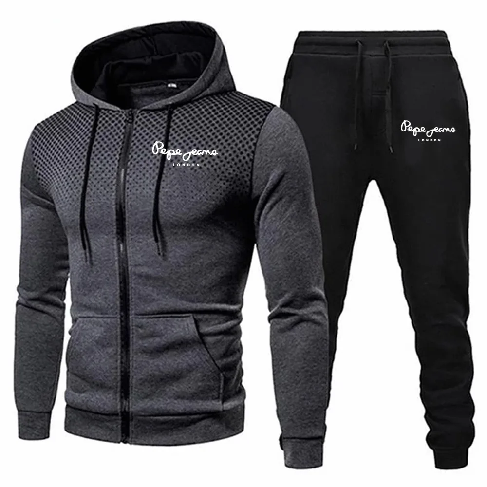 New Fall Winter Zipper Fleece Men's Tracksuit Hoodies Pants Sweatshirts Two Piece Sets Suit Sportswear Brand Men Clothing
New Fall Winter Zipper Fleece Men's Tracksuit Hoodies Pants Sweatshirts Two Piece Sets Suit Sportswear Brand Men Clothing