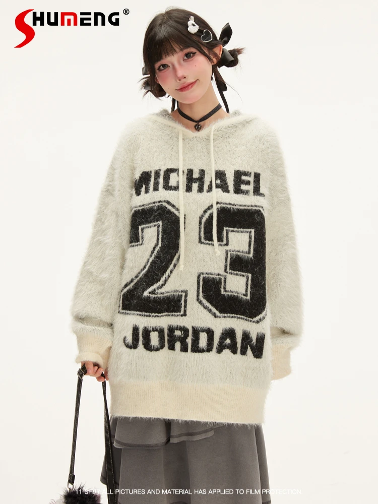 American Style Streetwear sweet cool Knitted Sweater Digital Letter Long Sleeve Loose Casual Warm Pullover Tops For Women Autumn
American Style Streetwear sweet cool Knitted Sweater Digital Letter Long Sleeve Loose Casual Warm Pullover Tops For Women Autumn