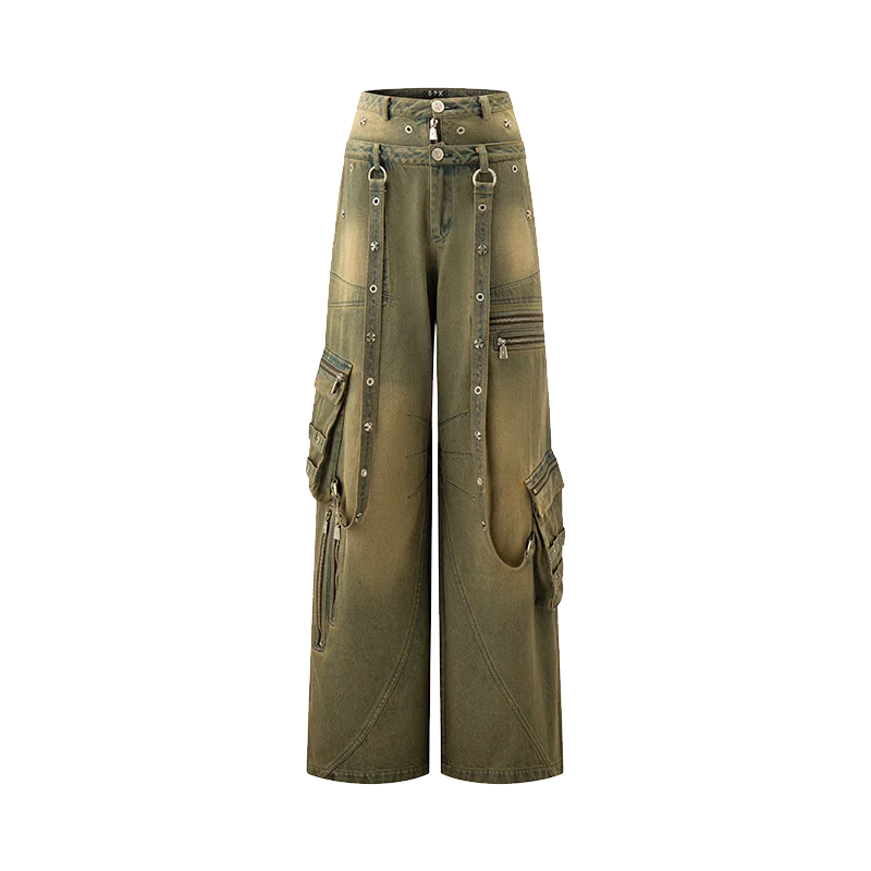 Original Designer American Retro Style Heavy Industry Washed-out Vintage Rivet Punk Loose Slimming and Wide Leg Jeans Women's
Original Designer American Retro Style Heavy Industry Washed-out Vintage Rivet Punk Loose Slimming and Wide Leg Jeans Women's