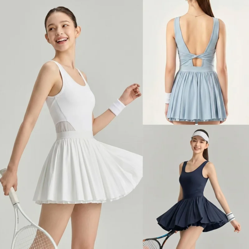 SharpStarNew Quick Dry Golf Dress with Shorts Moisture-wicking Tennis Dress Breathable Badminton Pickleball Dress with Chest Pad
SharpStarNew Quick Dry Golf Dress with Shorts Moisture-wicking Tennis Dress Breathable Badminton Pickleball Dress with Chest Pad