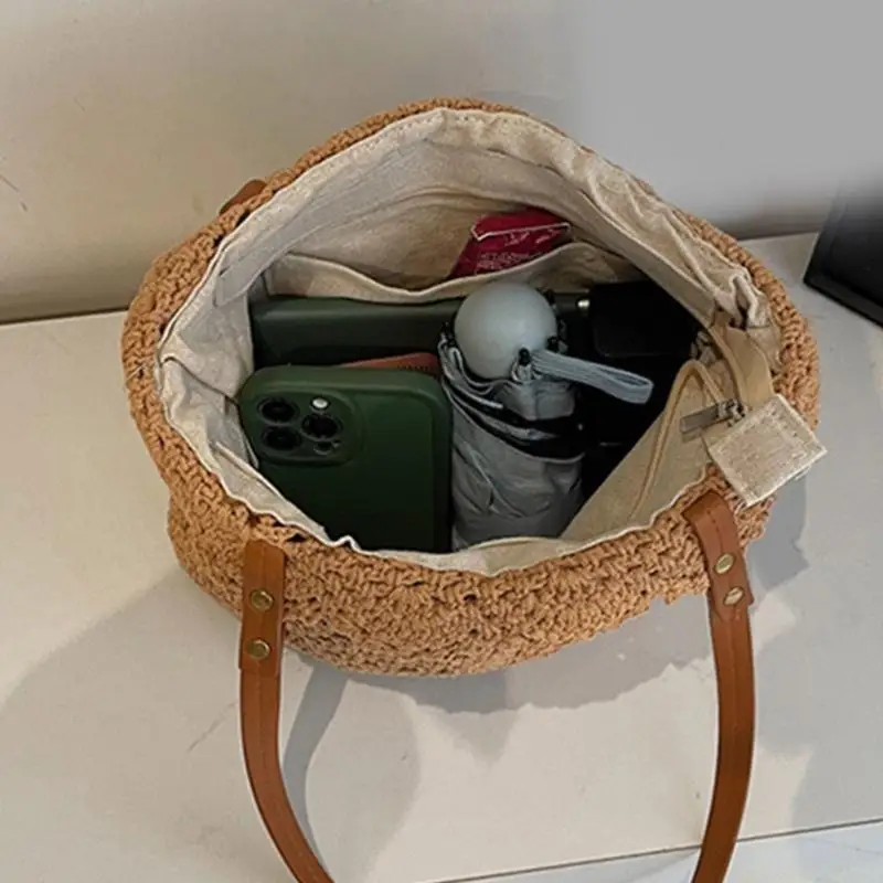 X90D Practical Cotton Hollow Out Shoulder Bag for Women Large Capacity Woven Handbag
X90D Practical Cotton Hollow Out Shoulder Bag for Women Large Capacity Woven Handbag
