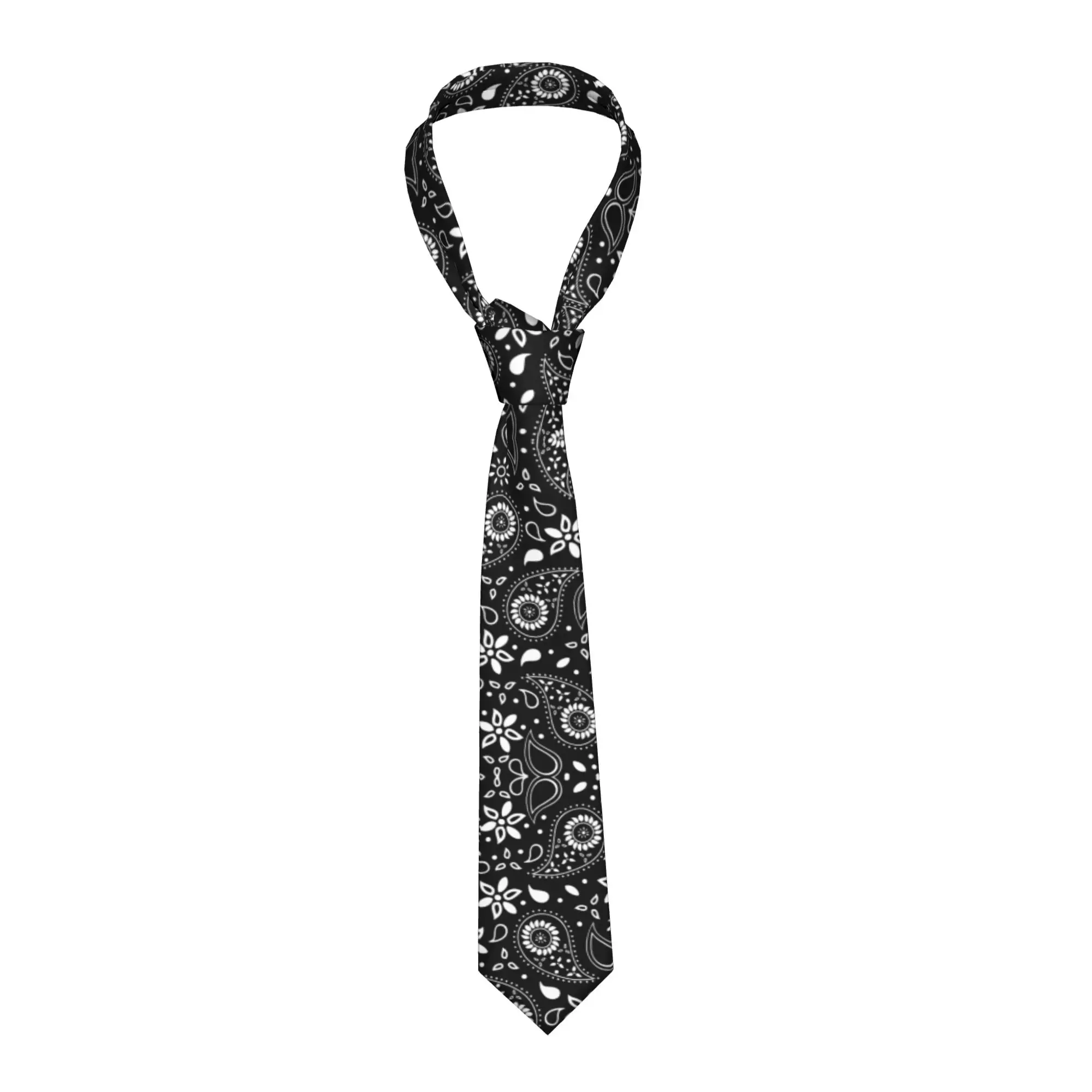 Мужской галстук в стиле бохо с черно-белым цветочным узором пейсли, шелковый, для свадьбы
Мужской галстук в стиле бохо с черно-белым цветочным узором пейсли, шелковый, для свадьбы