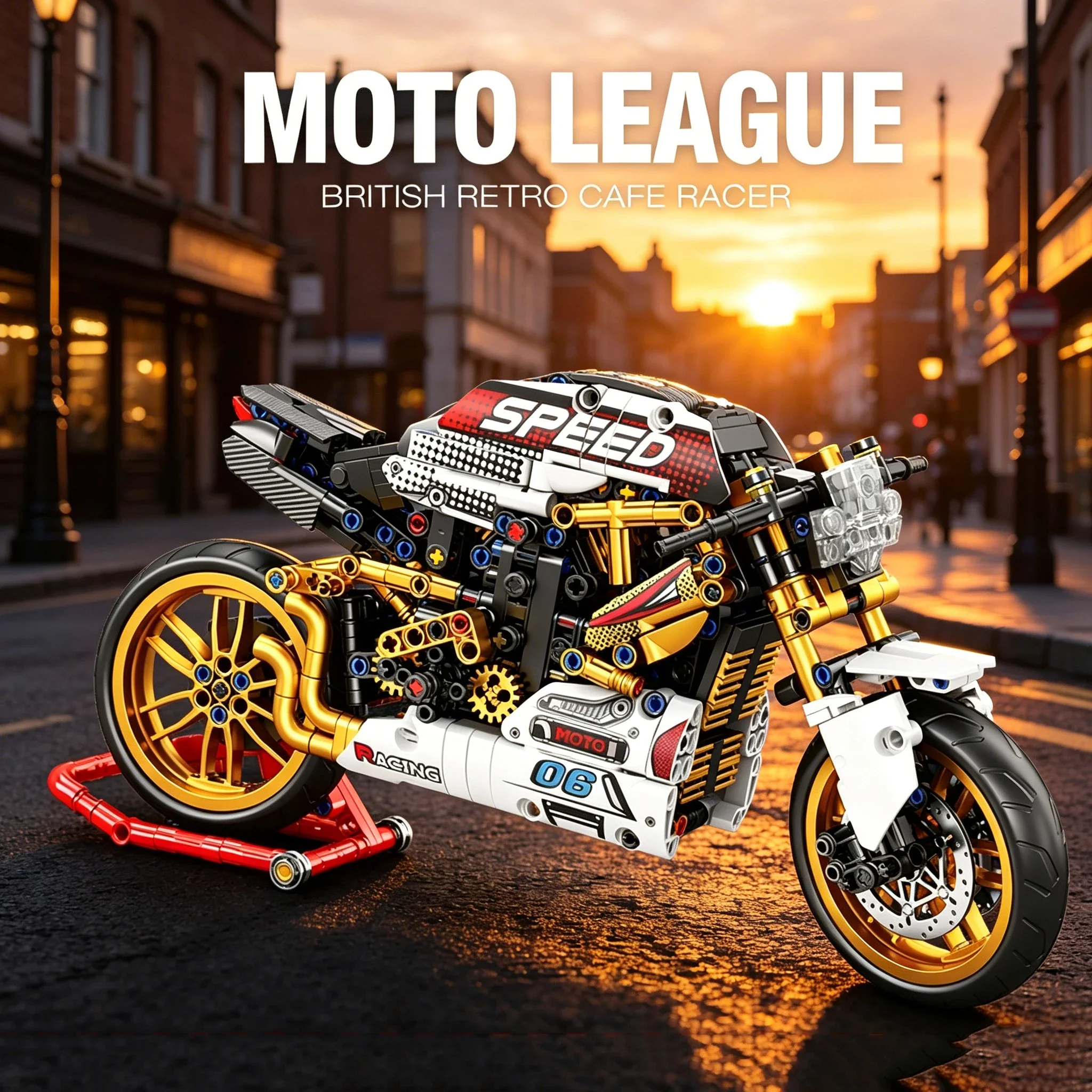 795PCS Vintage Cafe Racer Motor Bike Building Block Motorcycle Model Brick Desktop Ornament Educational Puzzle Toy Holiday Gift
795PCS Vintage Cafe Racer Motor Bike Building Block Motorcycle Model Brick Desktop Ornament Educational Puzzle Toy Holiday Gift