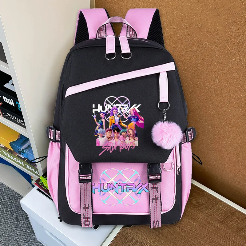 Kpop Demon Hunters школьный рюкзак с зарядкой через USB, модные рюкзаки для студентов, рюкзак с графическим принтом в стиле аниме, школьные подарки
Kpop Demon Hunters школьный рюкзак с зарядкой через USB, модные рюкзаки для студентов, рюкзак с графическим принтом в стиле аниме, школьные подарки