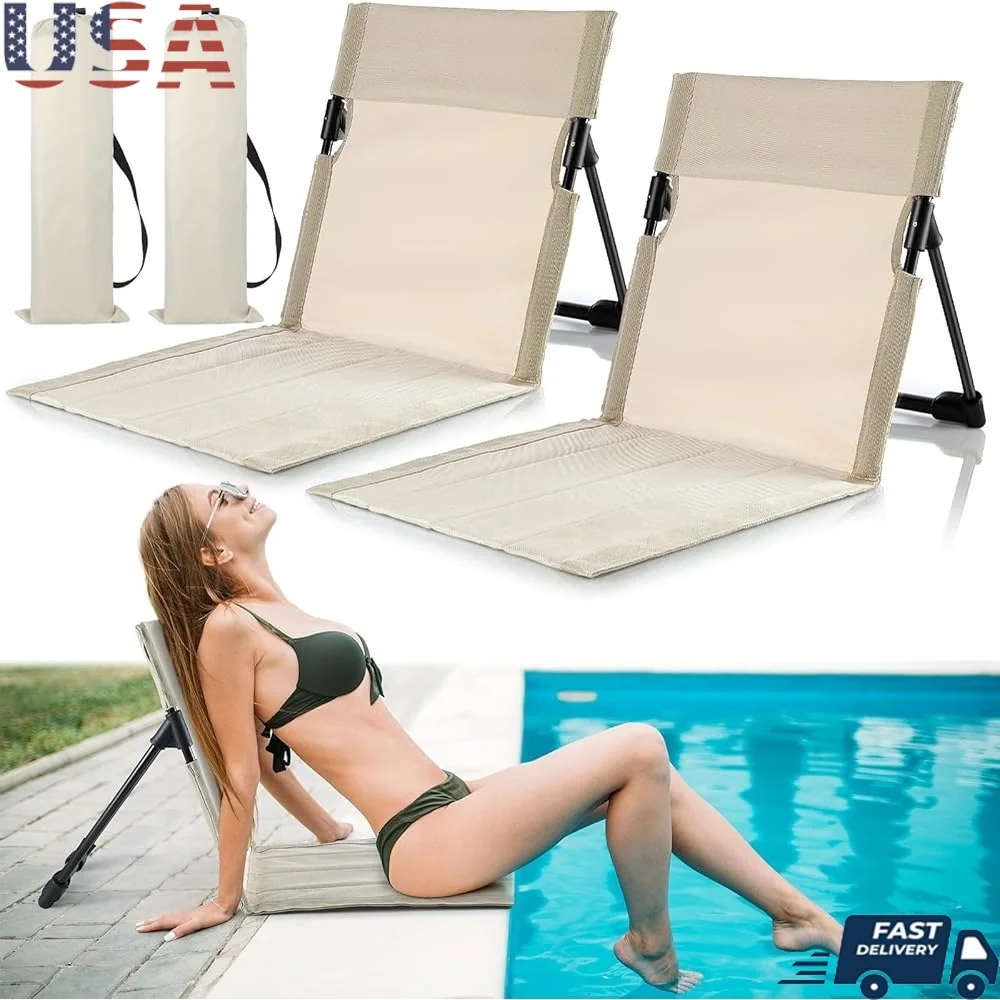 2 Pcs Foldable Pool Chairs Portable Beach Lounge Seat Lightweight Chairs Poolside Camping Picnic Lawn Outdoor Relaxation
2 Pcs Foldable Pool Chairs Portable Beach Lounge Seat Lightweight Chairs Poolside Camping Picnic Lawn Outdoor Relaxation