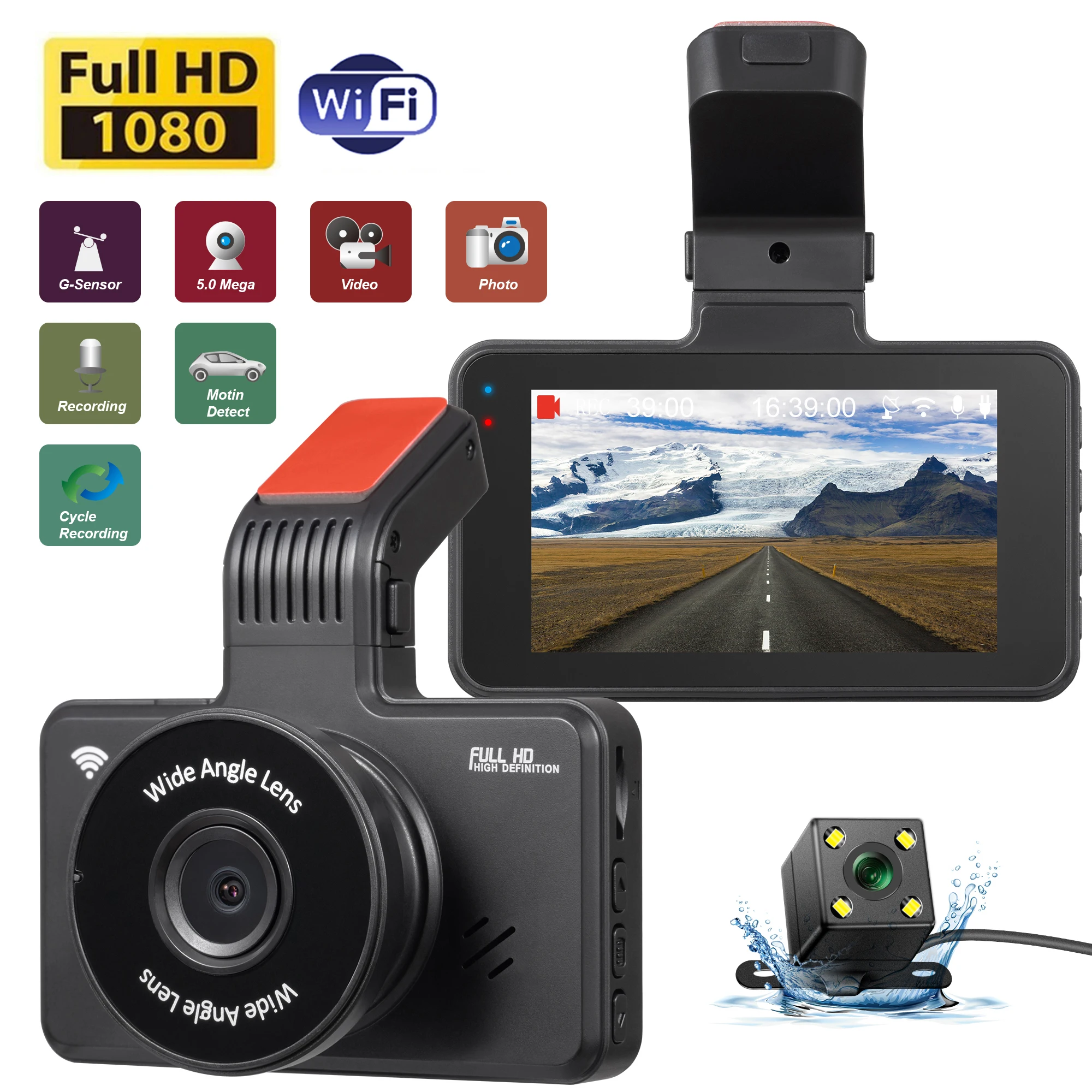 Car DVR WiFi Full HD 1080P Dash Cam Rear View Vehicle Camera Video Recorder Night Vision Auto Dashcam Black Box Car Accessories
Car DVR WiFi Full HD 1080P Dash Cam Rear View Vehicle Camera Video Recorder Night Vision Auto Dashcam Black Box Car Accessories