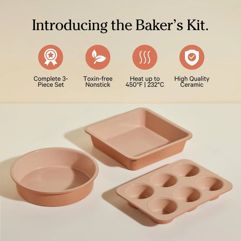 Набор Wonder Oven Baker's, набор из трех керамических форм для выпечки без токсинов с антипригарным покрытием, безопасный для духовки до 450 ° Ф
Набор Wonder Oven Baker's, набор из трех керамических форм для выпечки без токсинов с антипригарным покрытием, безопасный для духовки до 450 ° Ф