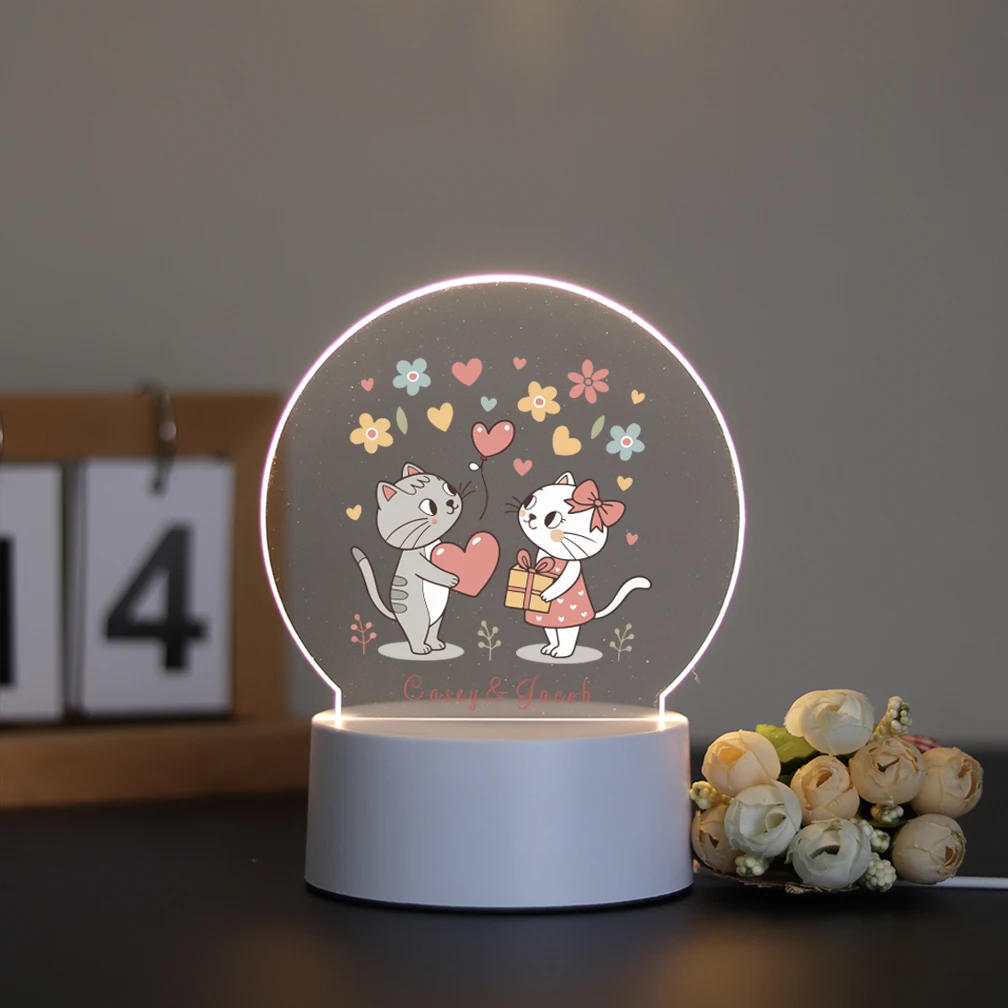 Personalized Love 2D Night Light two little cats Customized name and image 3D color changing gift The preferred gift for grandp
Personalized Love 2D Night Light two little cats Customized name and image 3D color changing gift The preferred gift for grandp