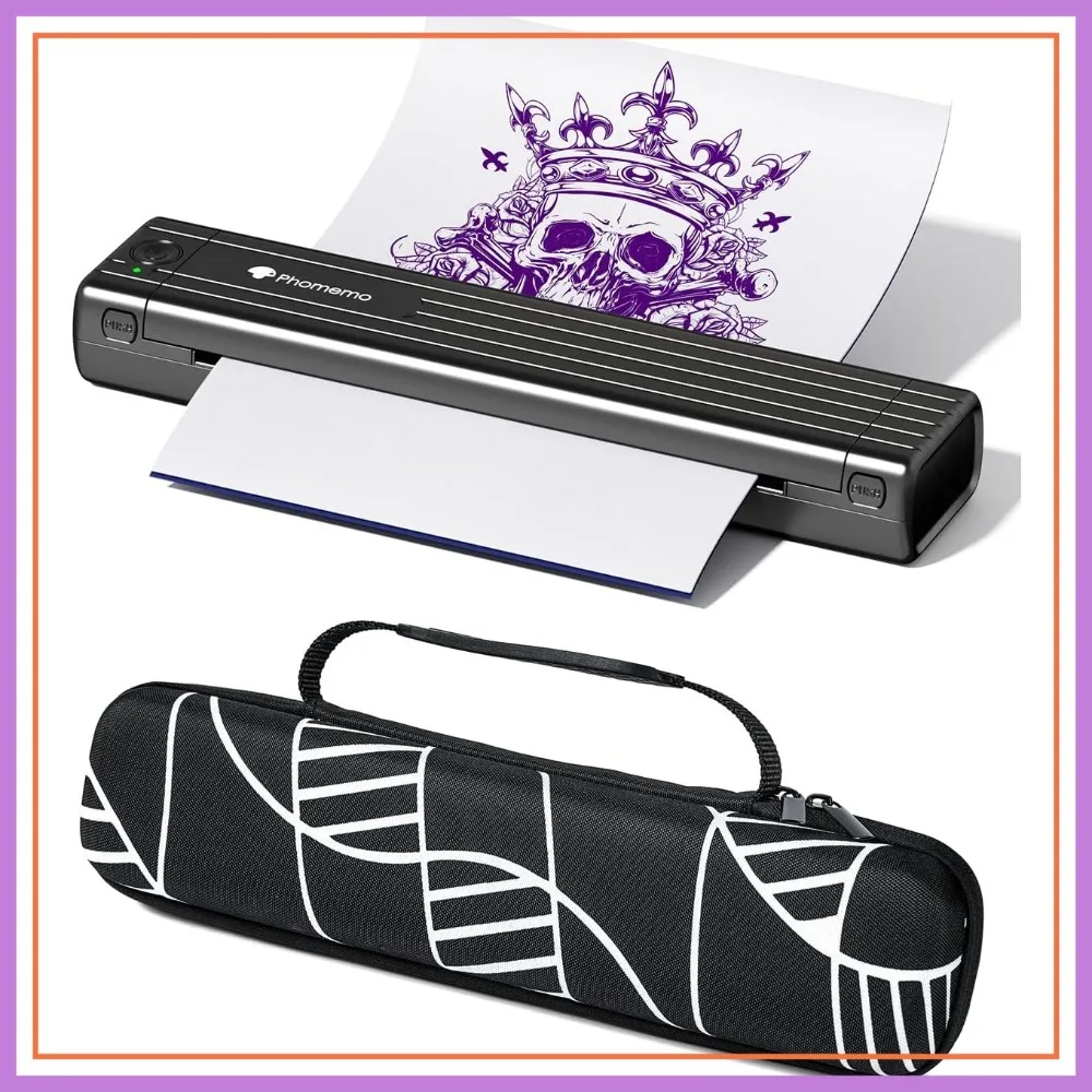 Wireless Tattoo Stencil Printer, Thermal Tattoo Machine with Storage Case & 10pcs Transfer Paper, Bluetooth Tattoo Transfer Printer for Artists Beginners, Compatible with Phone PC
Wireless Tattoo Stencil Printer, Thermal Tattoo Machine with Storage Case & 10pcs Transfer Paper, Bluetooth Tattoo Transfer Printer for Artists Beginners, Compatible with Phone PC