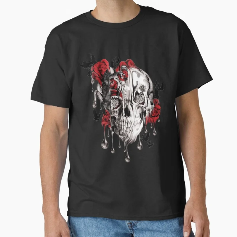 Melt down, grunge rose skull horror death gothic punk pattern scary halloween gift T-shirt for men Large size Tops
Melt down, grunge rose skull horror death gothic punk pattern scary halloween gift T-shirt for men Large size Tops