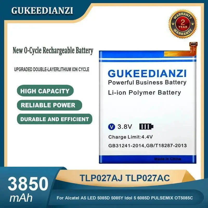 Аккумулятор для мобильного телефона TLP027AJ TLP027AC большой емкости 3850 мАч для Alcatel A5 LED 5085D 5085Y Idol 5 6085D PULSEMIX OT5085C
Аккумулятор для мобильного телефона TLP027AJ TLP027AC большой емкости 3850 мАч для Alcatel A5 LED 5085D 5085Y Idol 5 6085D PULSEMIX OT5085C