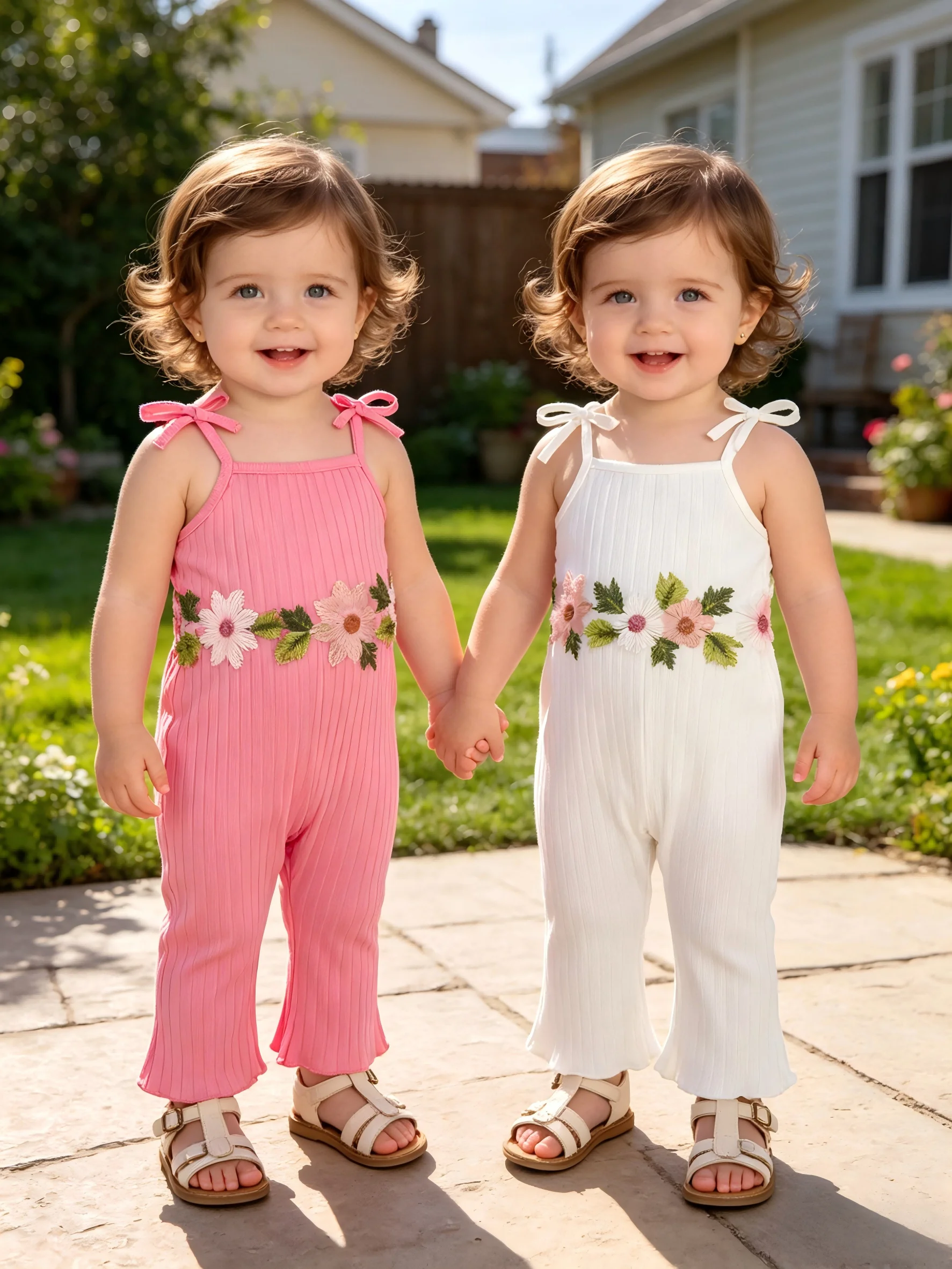 2pcs Baby Girl's Solid Color Butterfly Knot Rompers Embroidered Design Casual Versatile Summer Outdoor Wear Comfortable Onesies
2pcs Baby Girl's Solid Color Butterfly Knot Rompers Embroidered Design Casual Versatile Summer Outdoor Wear Comfortable Onesies