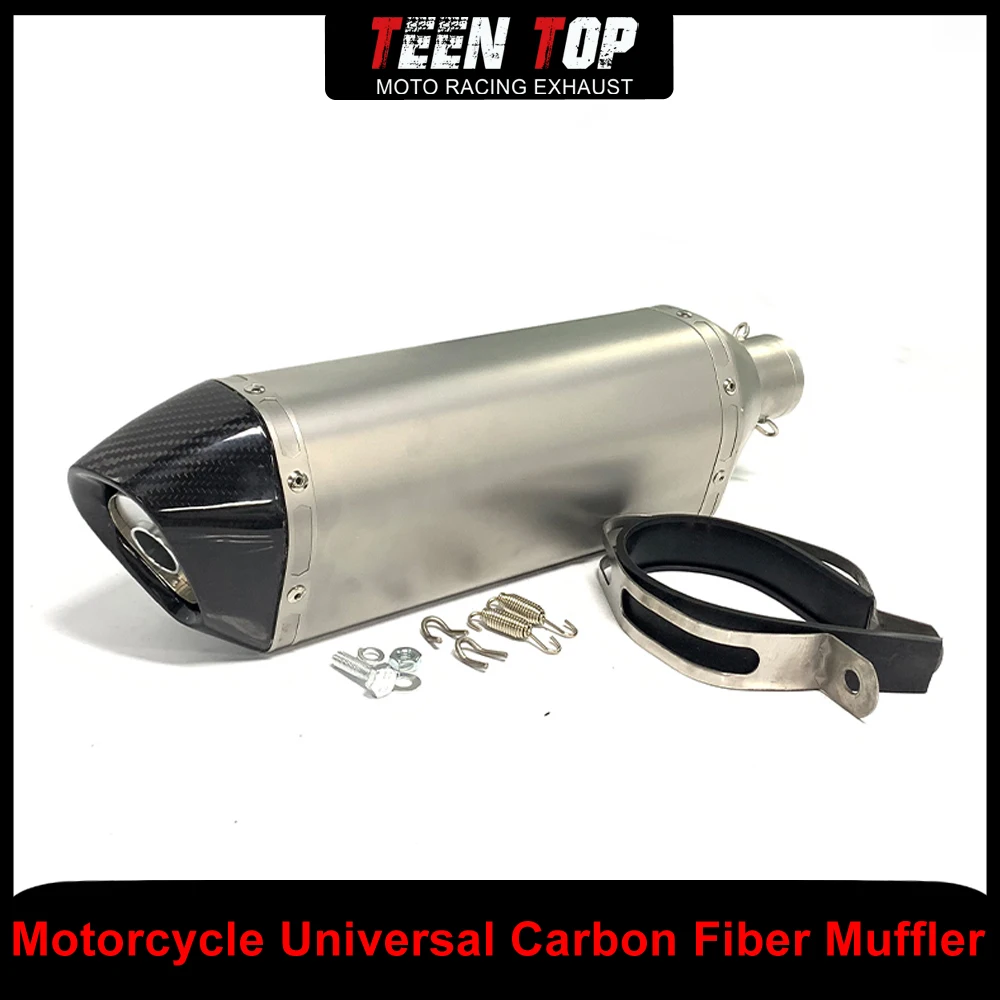 Motorcycle 51mm Universal Carbon Fiber Escape Tube 470mm For Z650 Ninja650 Ninja400 Z800 MT09 Exhaust Muffler Silencieux
Motorcycle 51mm Universal Carbon Fiber Escape Tube 470mm For Z650 Ninja650 Ninja400 Z800 MT09 Exhaust Muffler Silencieux