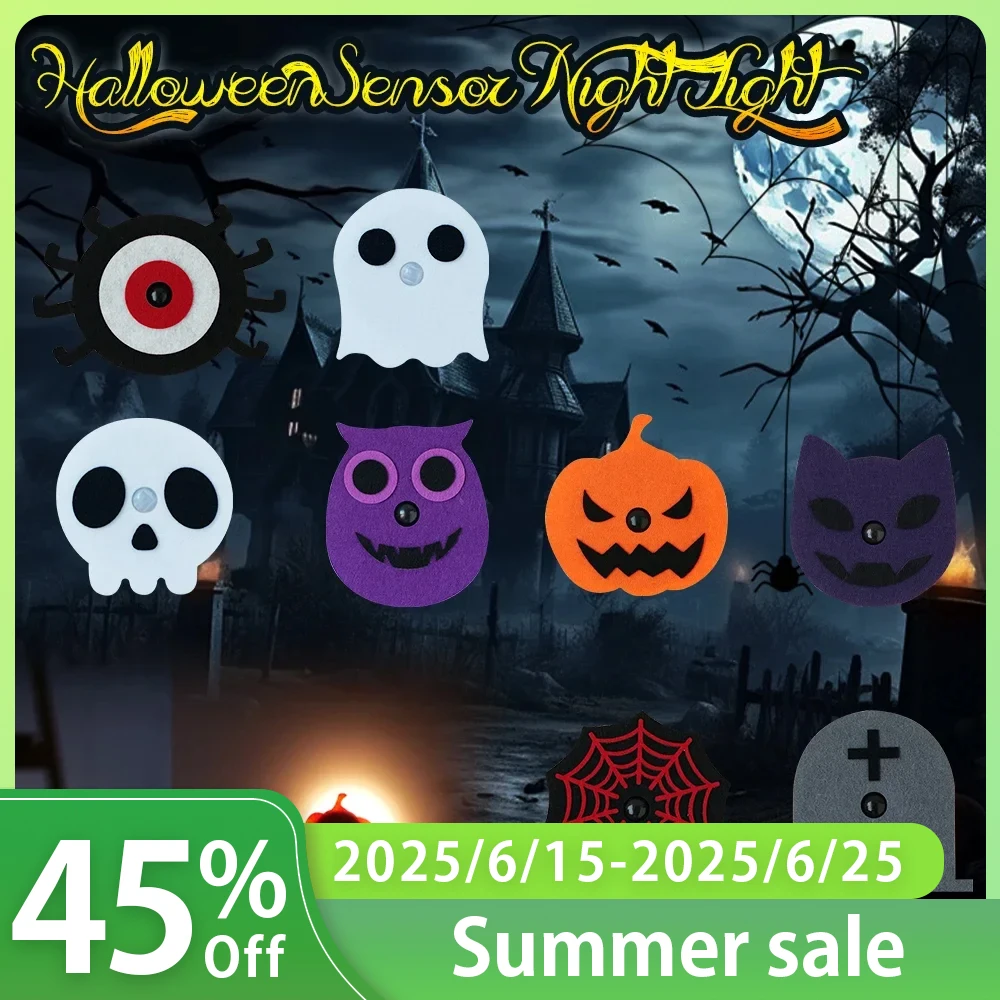 Halloween Ambient Light Halloween Sensor Night Light LED Wool Felt Motion Sensor Wall Lamp LED Nightlight Halloween Decoration
Halloween Ambient Light Halloween Sensor Night Light LED Wool Felt Motion Sensor Wall Lamp LED Nightlight Halloween Decoration
