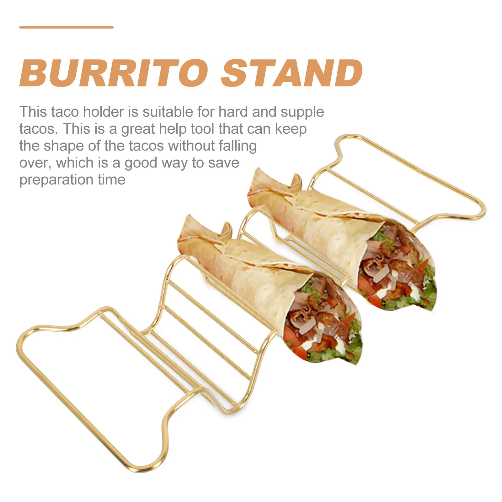 1Pcs Stainless Steel Taco Holder Thick Non-Slip Base Baking Food Rack Burrito Pancake Stand Restaurant Kitchen Gadget
1Pcs Stainless Steel Taco Holder Thick Non-Slip Base Baking Food Rack Burrito Pancake Stand Restaurant Kitchen Gadget