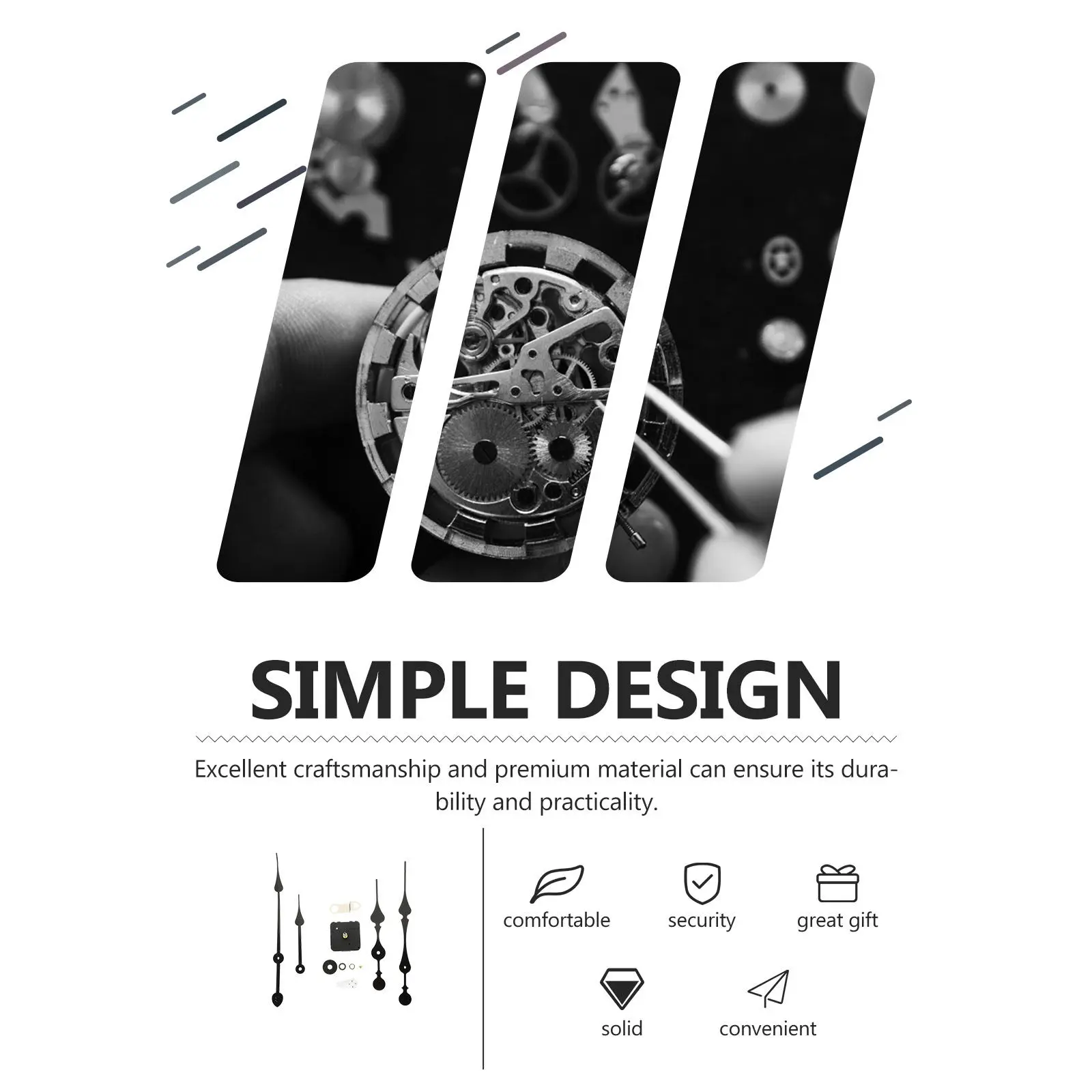 1Set Clock Mechanism Set High Torque Plastic Metal Movement Replacement for Wall Hanging Clocks Long Clock Hands Suitable Home
1Set Clock Mechanism Set High Torque Plastic Metal Movement Replacement for Wall Hanging Clocks Long Clock Hands Suitable Home