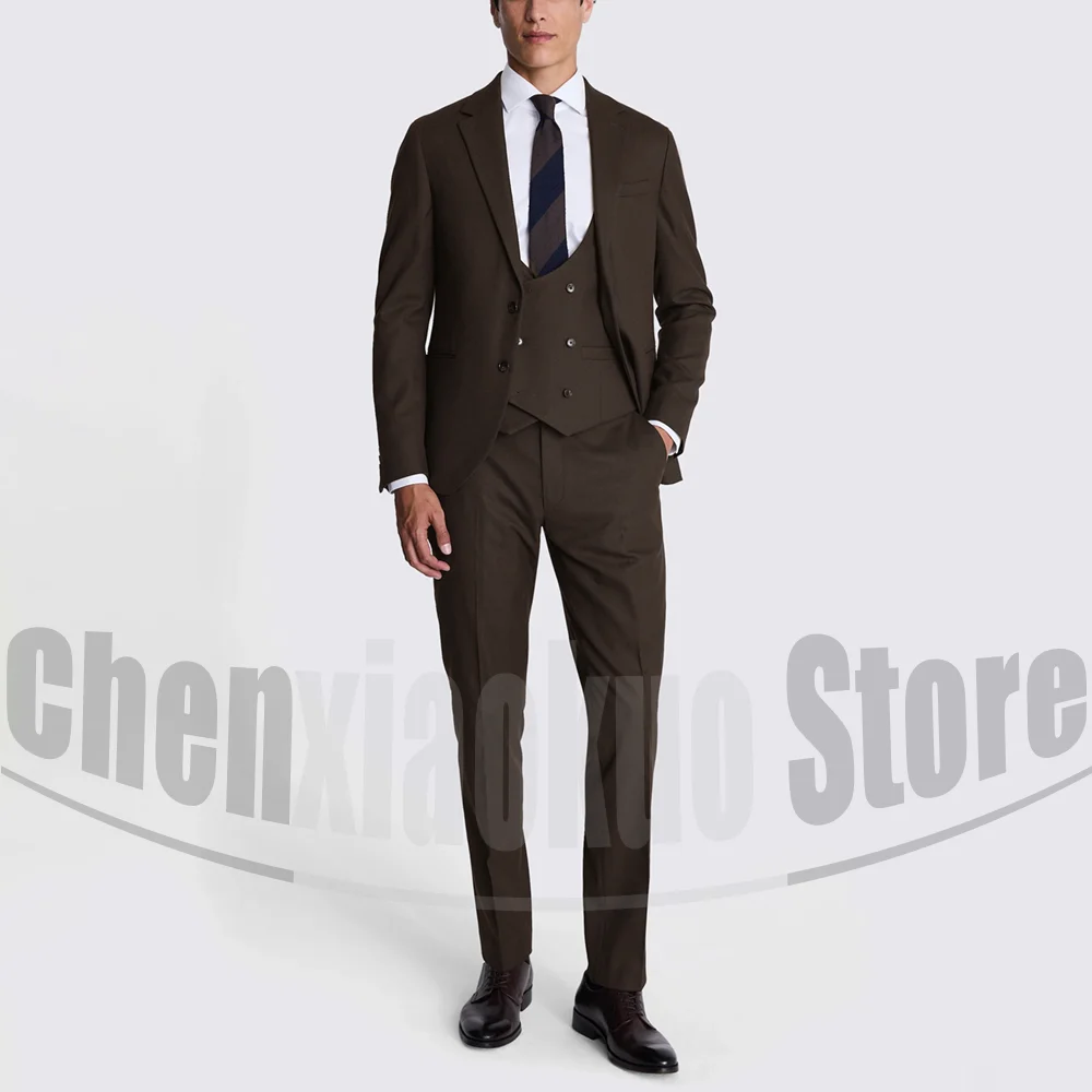 Dark Brown Men Suits Chic Notch Lapel Single Breasted Wear Customized Formal Smart Casual Wedding Party Tuxedos 3 Piece
Dark Brown Men Suits Chic Notch Lapel Single Breasted Wear Customized Formal Smart Casual Wedding Party Tuxedos 3 Piece
