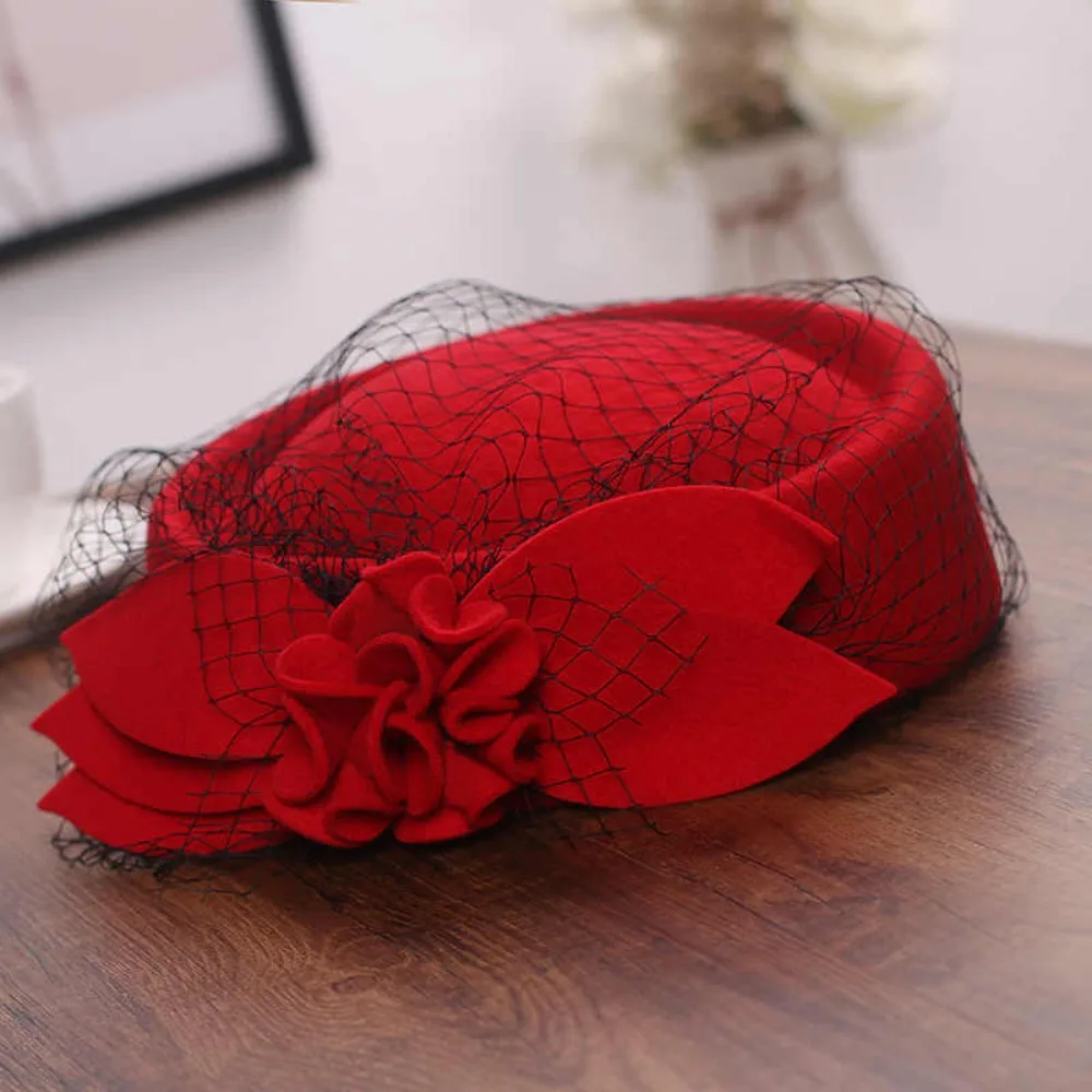Teardrop Hat Vintage Mesh Topper Hat Solid Color Retro Woolen Beret Flower Charm Pillbox Hat Performances
Teardrop Hat Vintage Mesh Topper Hat Solid Color Retro Woolen Beret Flower Charm Pillbox Hat Performances