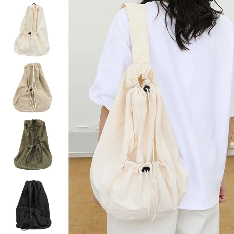 Women Sling Shoulder Bag Harajuku Drawstring Bucket Bag Japanese Style Nylon Bag 066F
Women Sling Shoulder Bag Harajuku Drawstring Bucket Bag Japanese Style Nylon Bag 066F