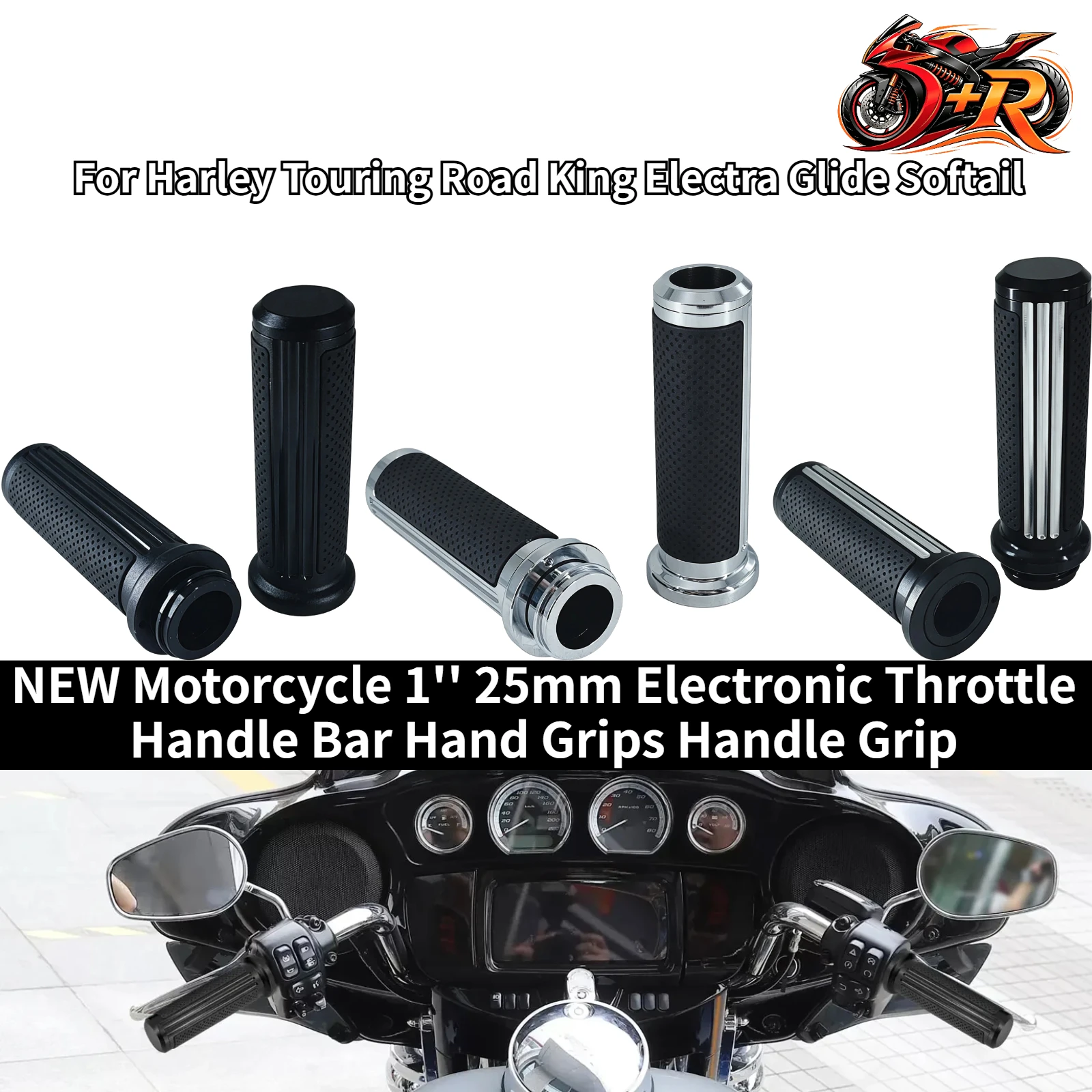NEW Motorcycle 1'' 25mm Electronic Throttle Handle Bar Hand Grips Handle Grip For Harley Touring Road King Electra Glide Softail
NEW Motorcycle 1'' 25mm Electronic Throttle Handle Bar Hand Grips Handle Grip For Harley Touring Road King Electra Glide Softail