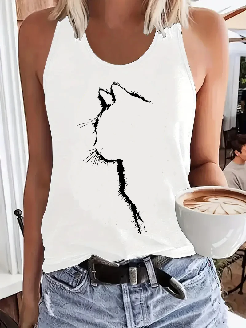 2026 Funny Vest black cat Printed Vest Graphic Tank Top Women’s Sleeveless Crew Neck Casual Top for Summer Spring T-shirt
2026 Funny Vest black cat Printed Vest Graphic Tank Top Women’s Sleeveless Crew Neck Casual Top for Summer Spring T-shirt