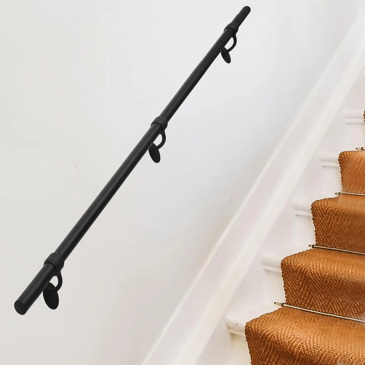 8 Feet Aluminum Stair Railing for Indoor/Outdoor Steps, Wall Mount Handrail, Industrial Style
8 Feet Aluminum Stair Railing for Indoor/Outdoor Steps, Wall Mount Handrail, Industrial Style