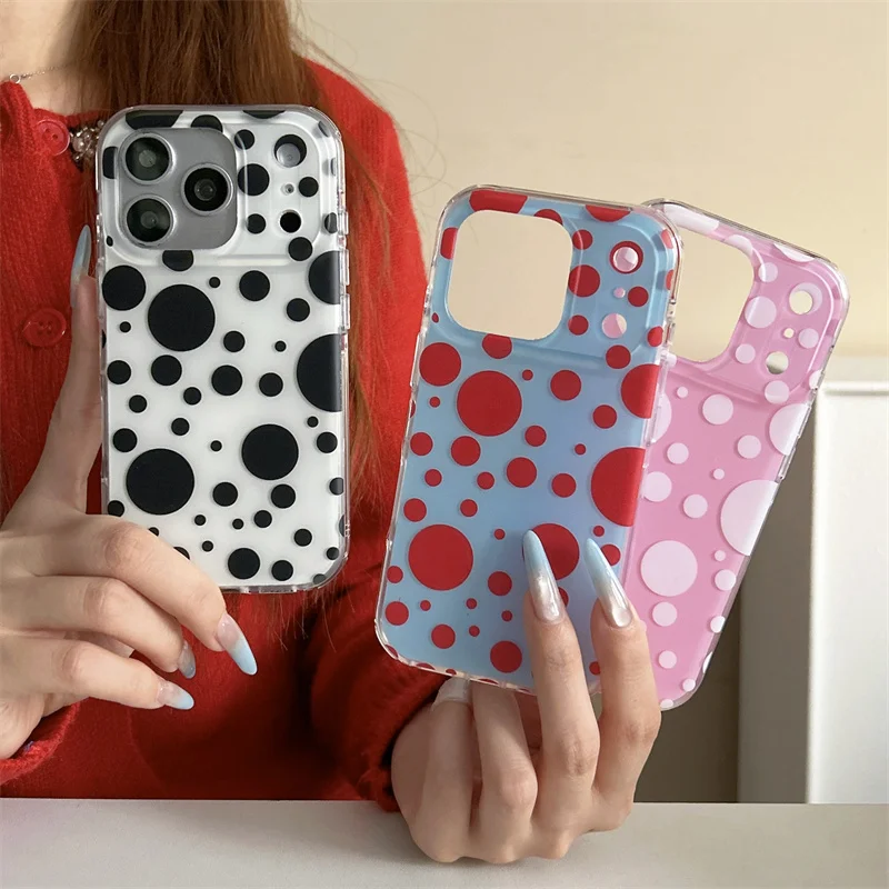 Trendy Large Polka Dot Clear Phone Case For iPhone 14 15 16 17 Pro Max INS Cute Large Window Shockproof Protective Cover
Trendy Large Polka Dot Clear Phone Case For iPhone 14 15 16 17 Pro Max INS Cute Large Window Shockproof Protective Cover