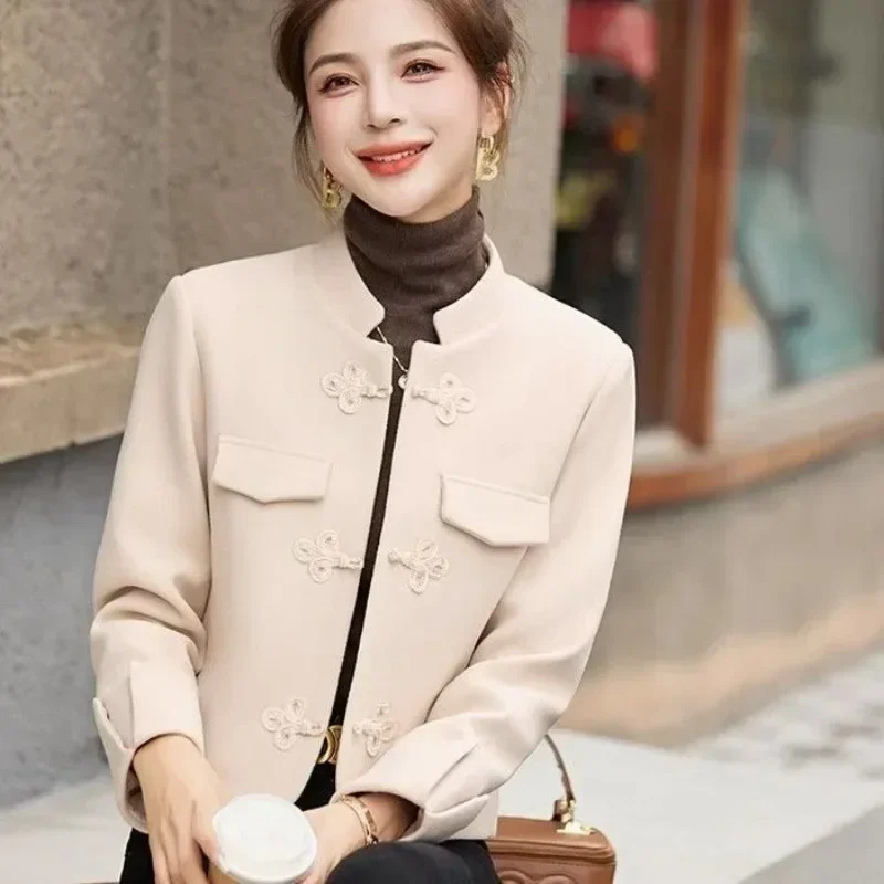 Mixtures Jacket Woman Slim Fit Stand Collar Cotton Wool Blend Coat for Women Outerwears Cheap Medium Single Elegant Autumn Hot
Mixtures Jacket Woman Slim Fit Stand Collar Cotton Wool Blend Coat for Women Outerwears Cheap Medium Single Elegant Autumn Hot